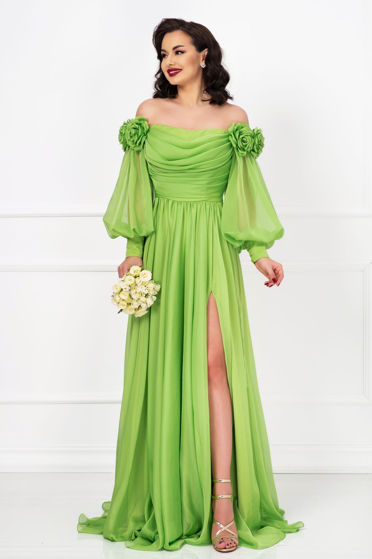 rochie-de-lux-mireya-fistic-lunga-cu-fronseuri-si-flori-3d_74121