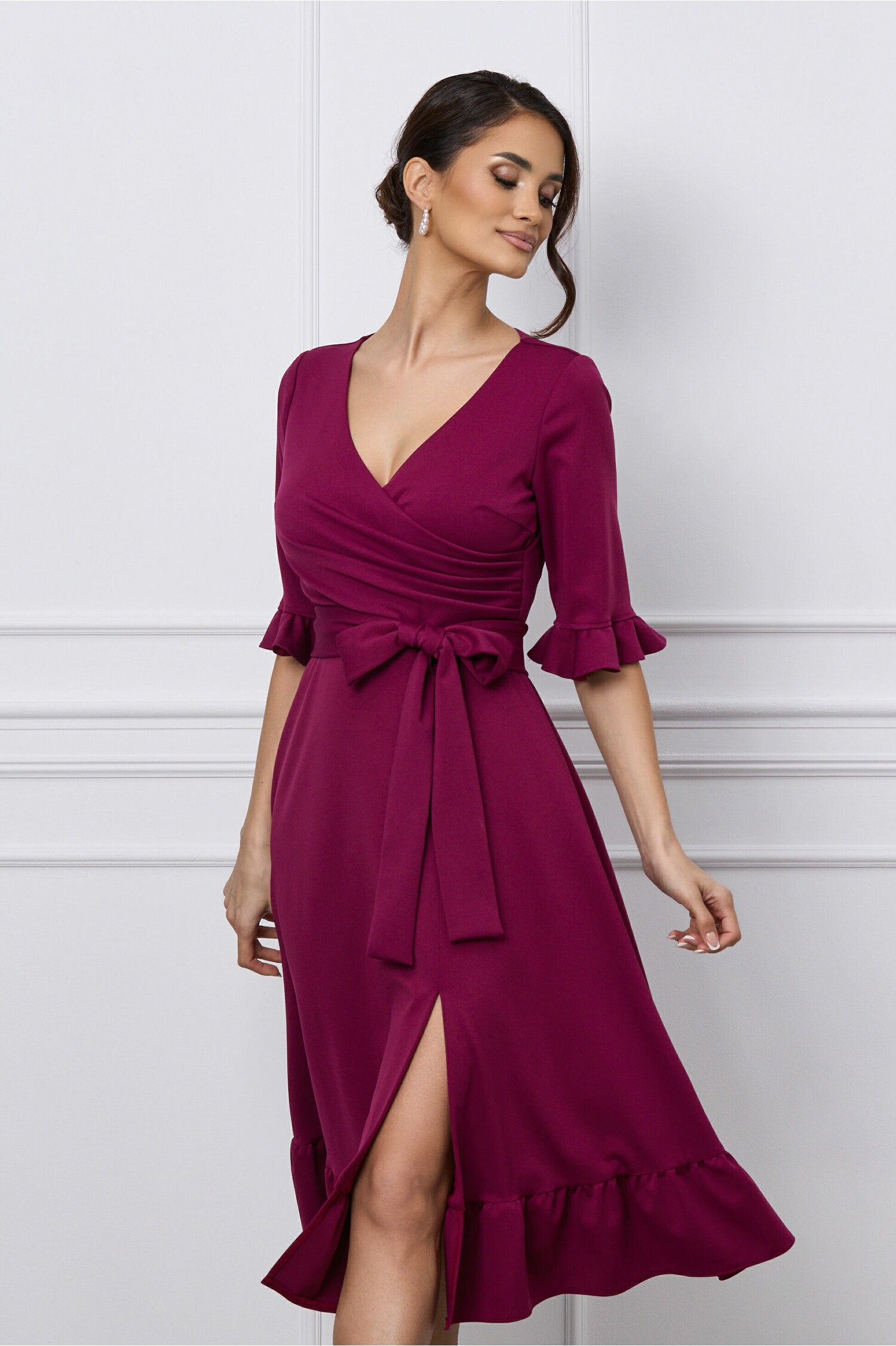 rochie-ella-collection-arina-bordo-cu-volane-si-cordon-in-talie-1266463-1027219-4