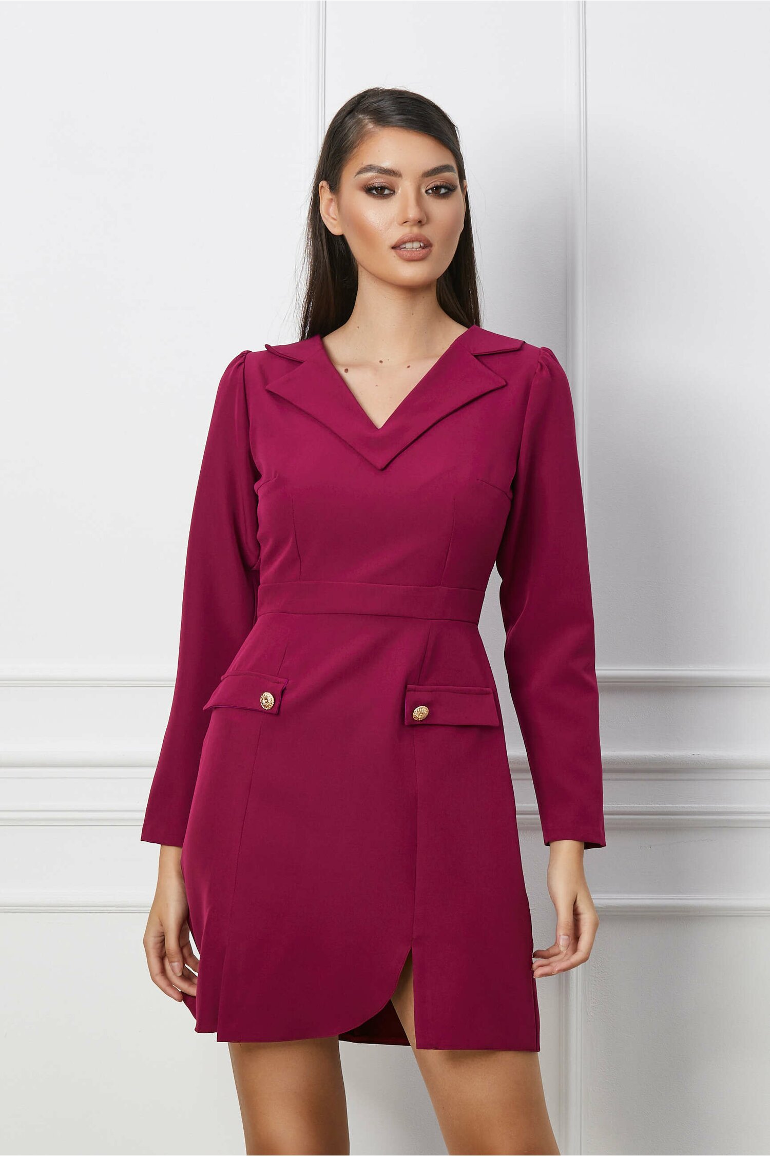 rochie-moze-fucsia-office-cu-guler-1226034-990045-4