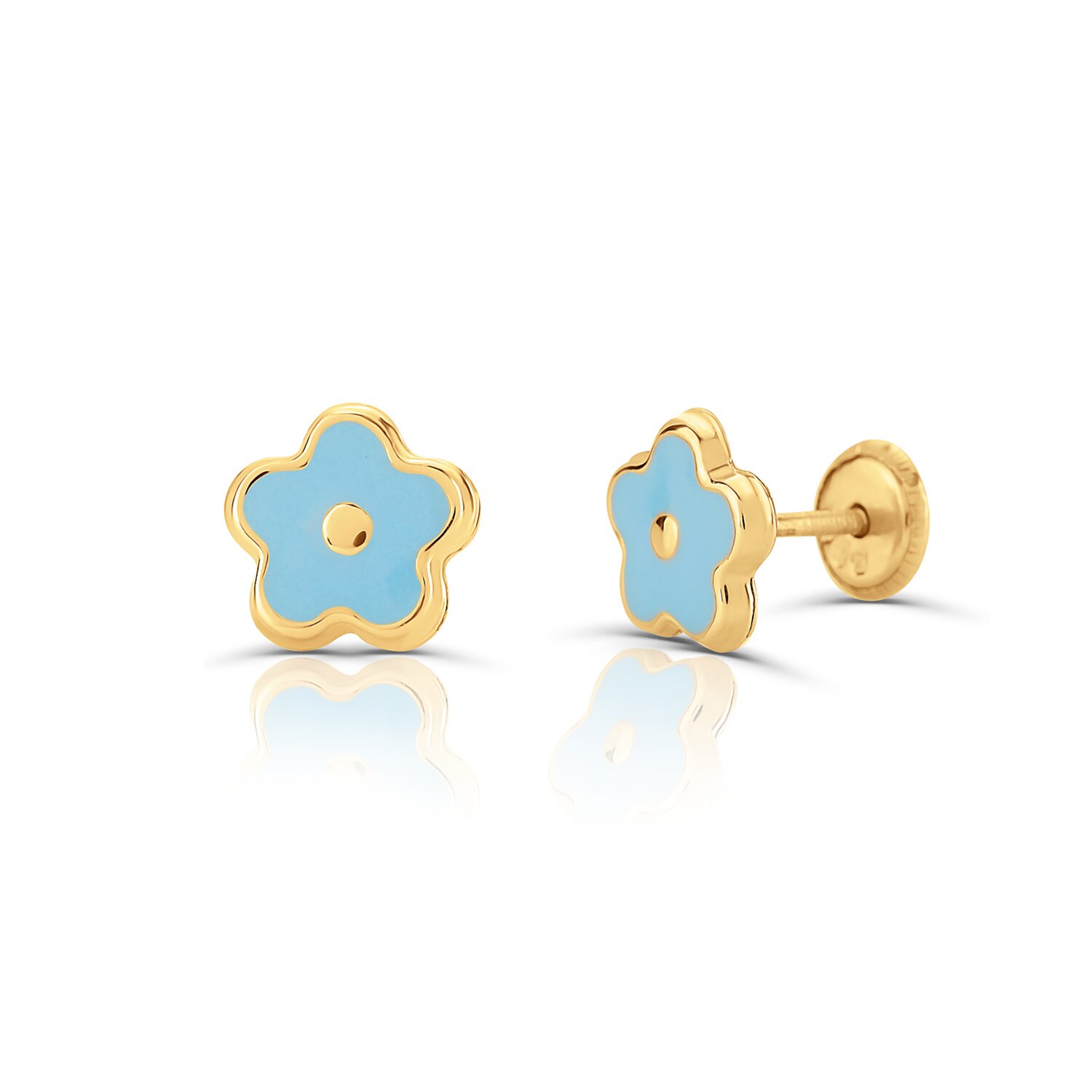 cercei-din-aur-14k-pentru-copii-blue-round-flower-117554-4