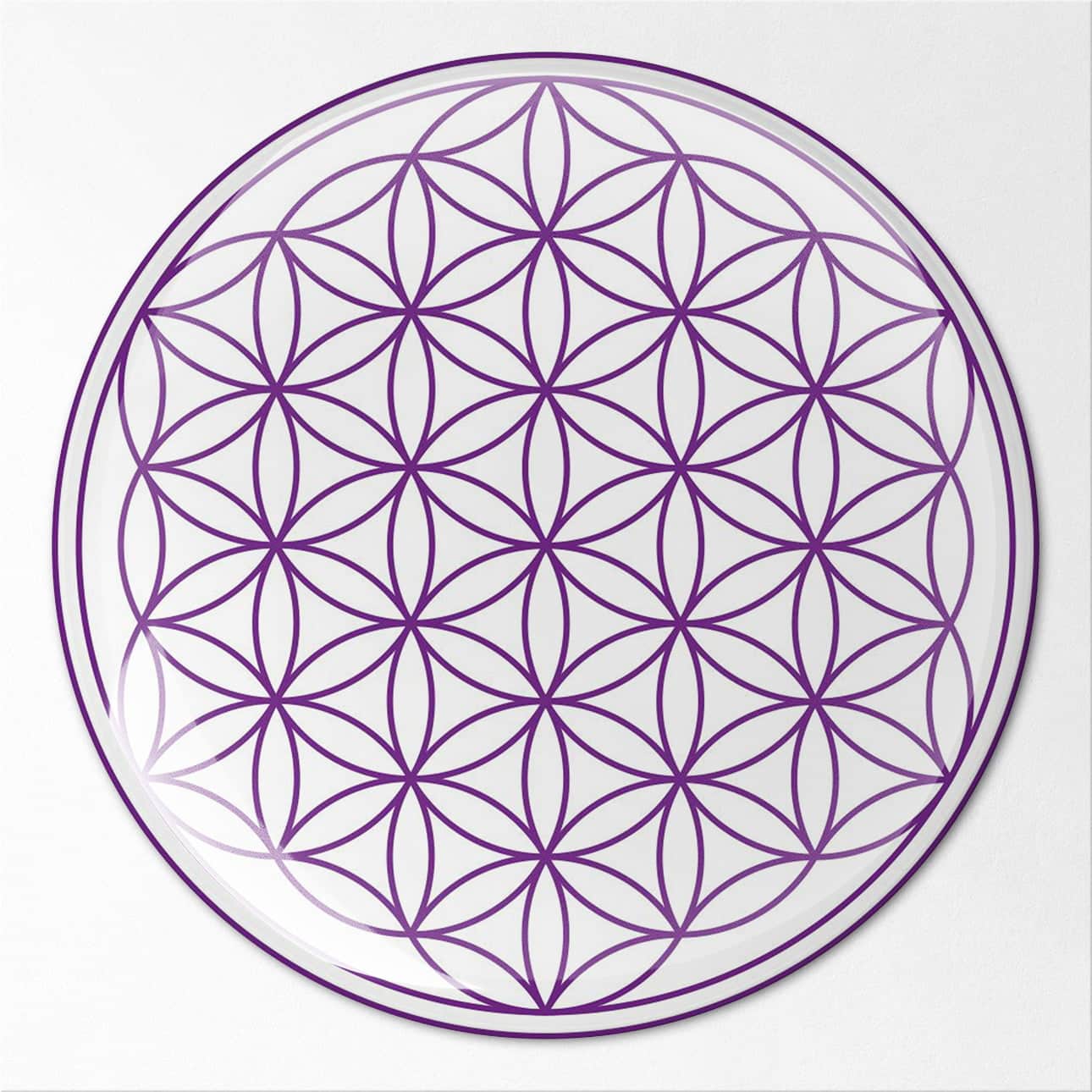 8100-Abtibild-stiker-3D-cu-Floarea-Vietii-Simbolul-vietii-violet-fata