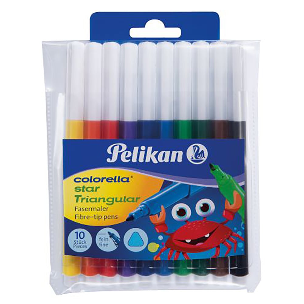 985663_001w_set_carioci_triunghiulare_pelikan_colorella_star_10_buc_1_