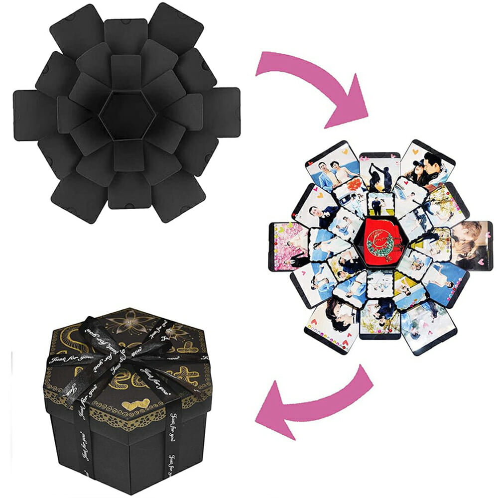 Cutie-foto-exploziva-hexagonala-Explosion-Box-negru-1