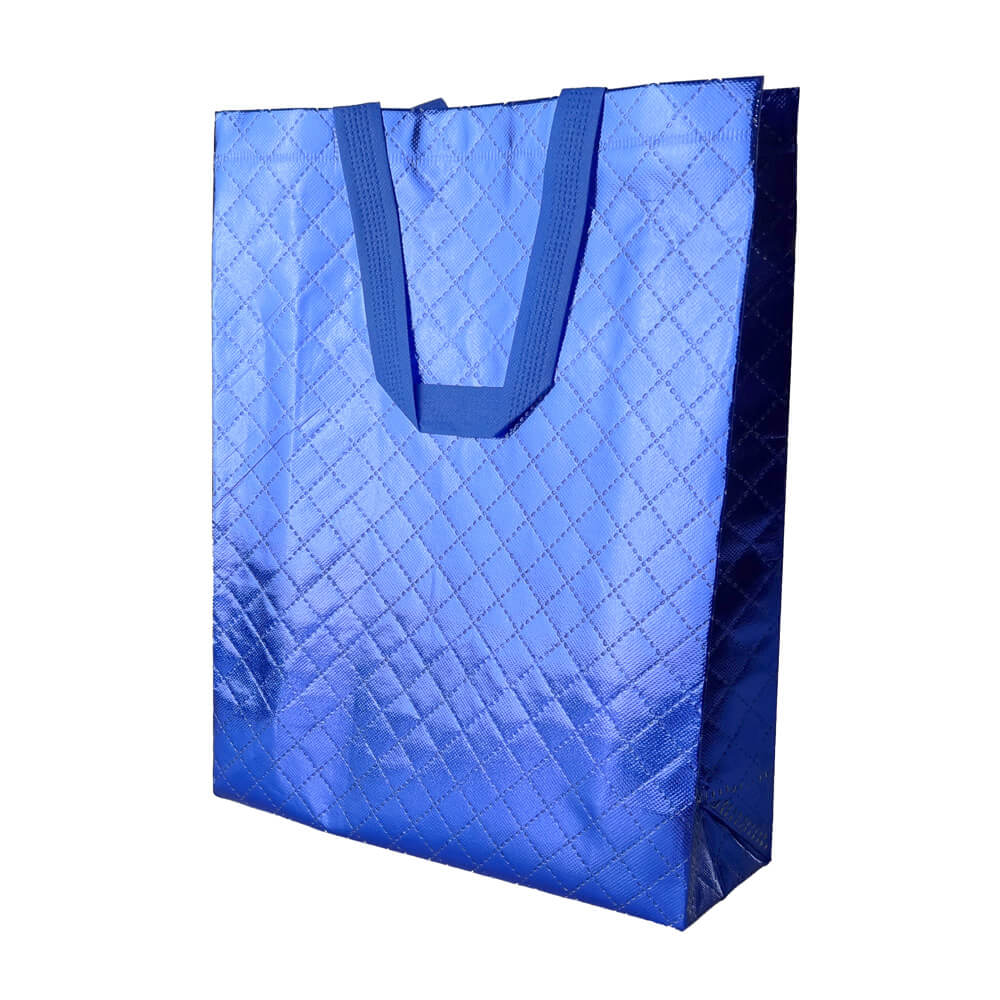 Geanta-lucioasa-non-woven-cu-tesatura-romb-30x36cm-albastru-1-craftup.ro_