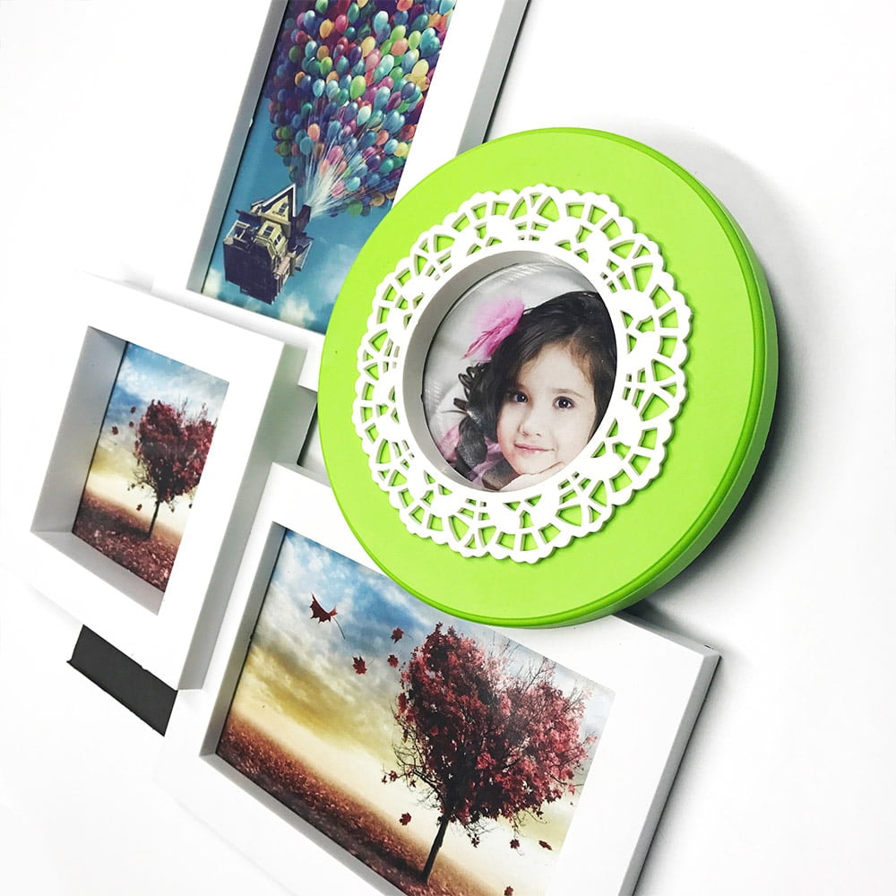 Rama-foto-colaj-4-poze-verde-2