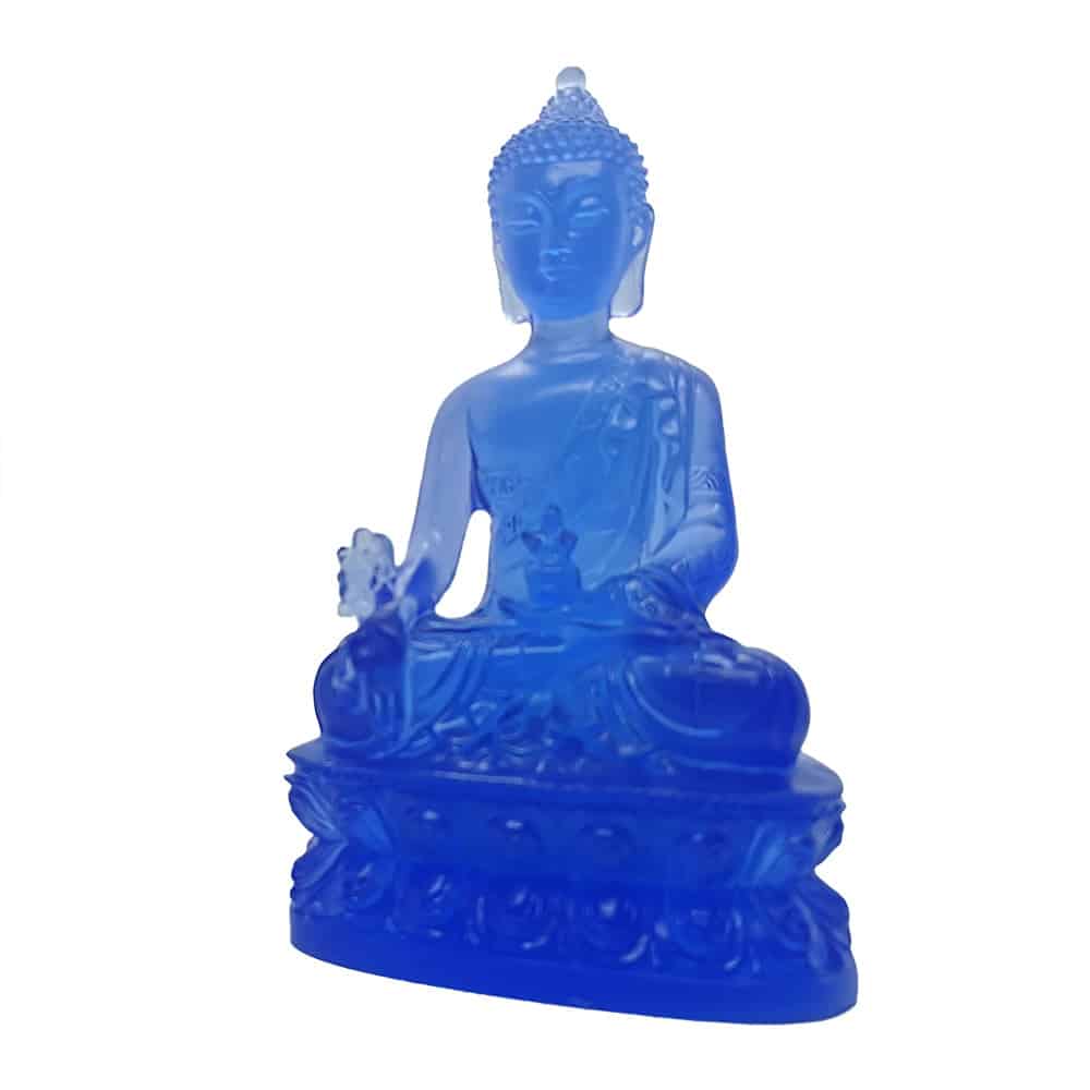 Statueta-cu-Buddha-medicinei-albastra-cu-floare-de-lotus-2