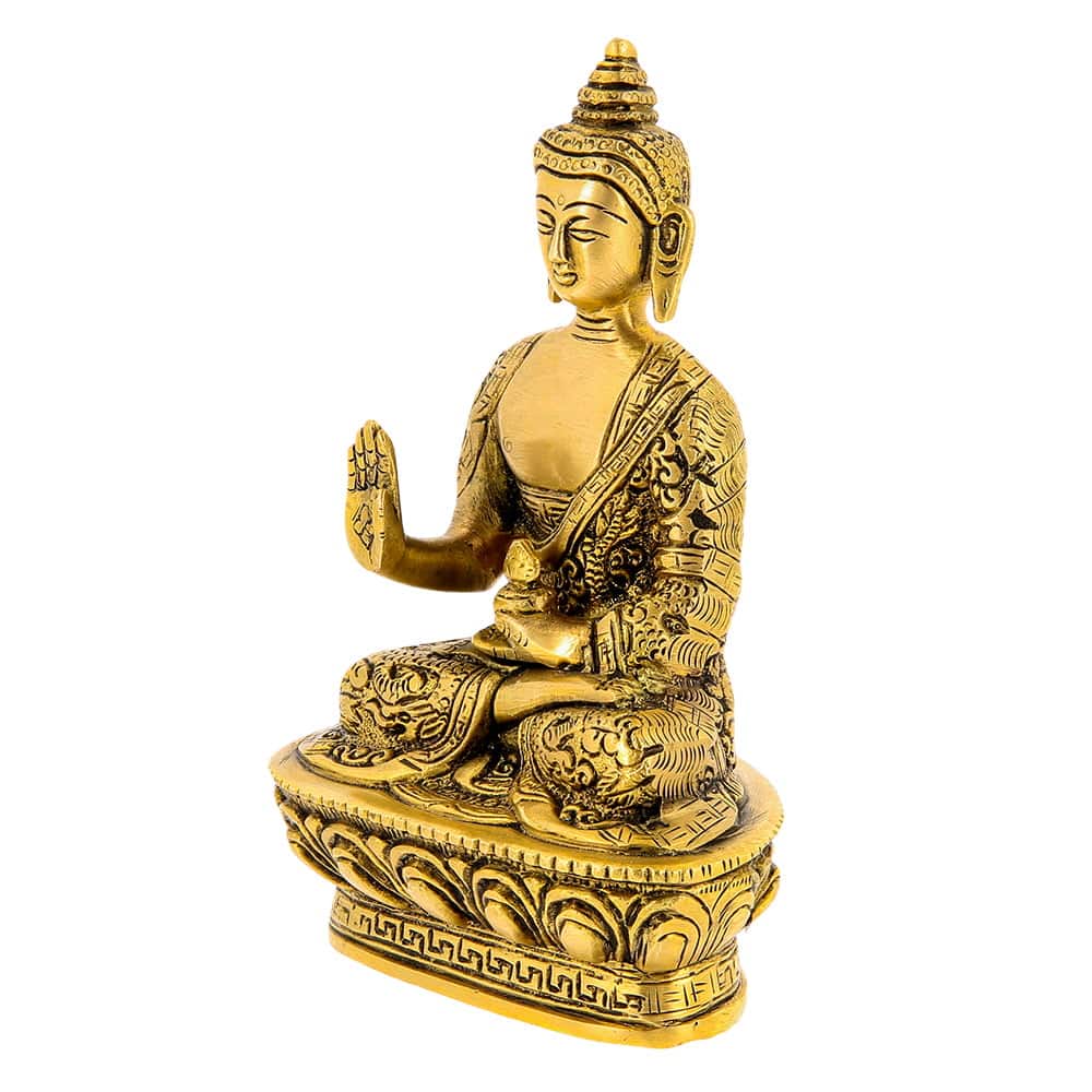 Statueta-cu-Buddha-medicinei-pe-floare-de-lotus-din-metal-2-1
