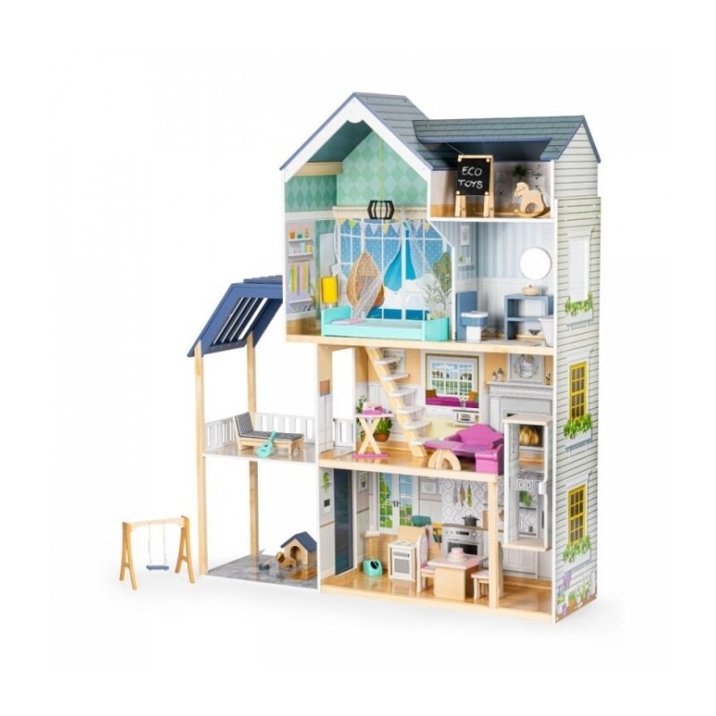 casuta-de-papusi-xxl-din-lemn-cu-mobilier-terasa-catel-si-leagan-casuta-lui-maya-ecotoys-8101-1802642-4
