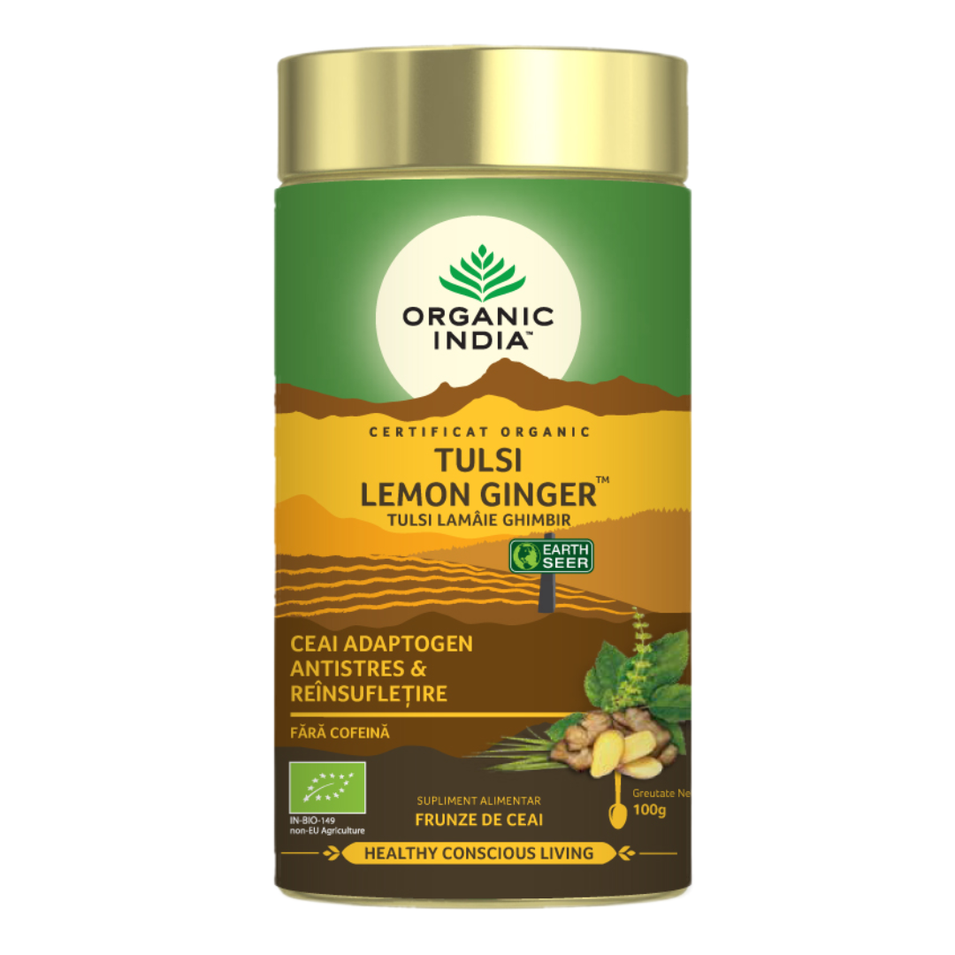 ceai-bio-lamaie-si-ghimbir-tulsi-100-g-organic-india