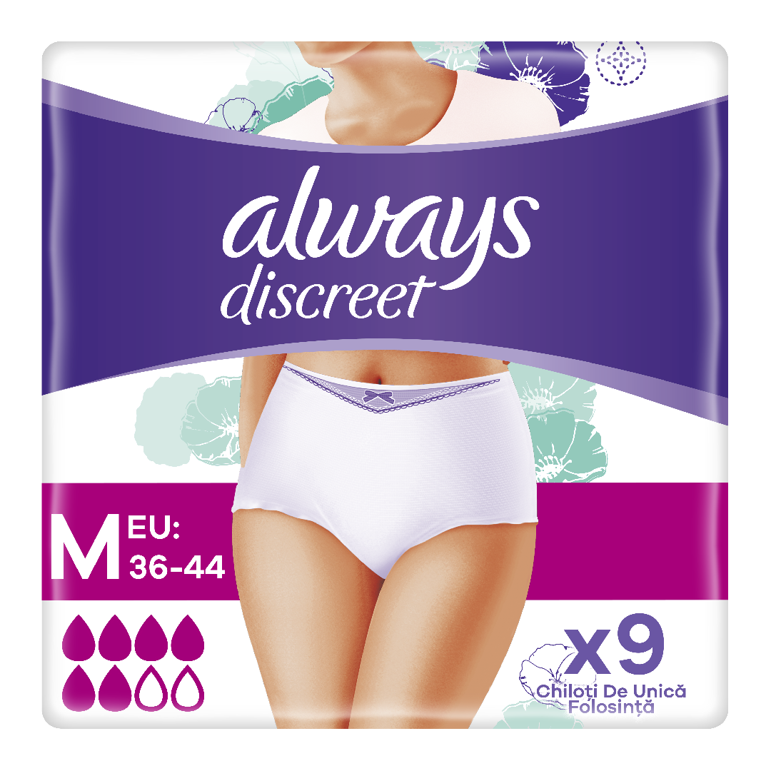 chiloti-pentru-incontinenta-urinara-always-discreet-plus-6-picaturi-marimea-m-9-bucati-