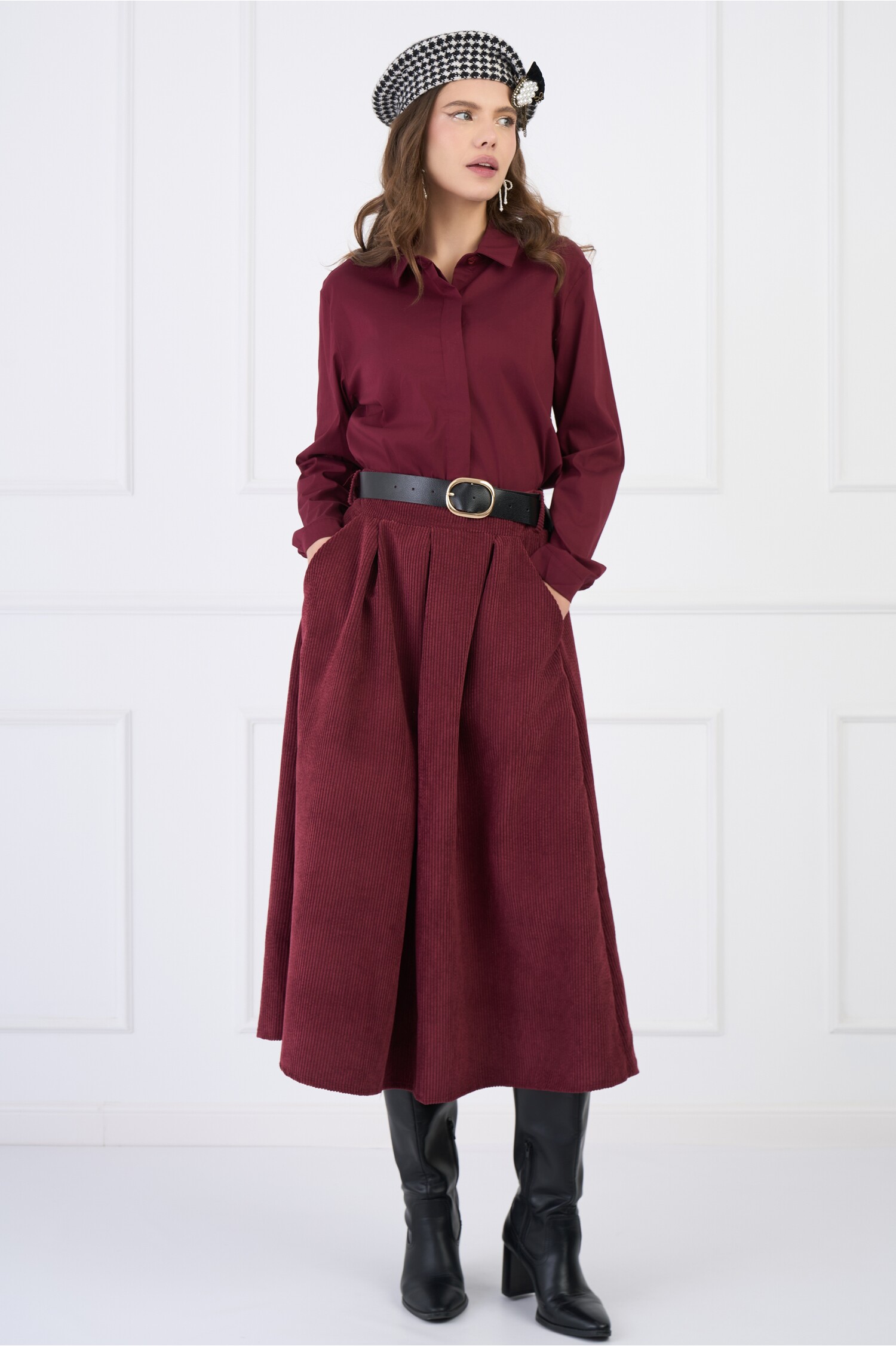 fusta-din-velur-bordo-midi-cu-pliuri-si-curea-in-talie-1330466-1080401-4