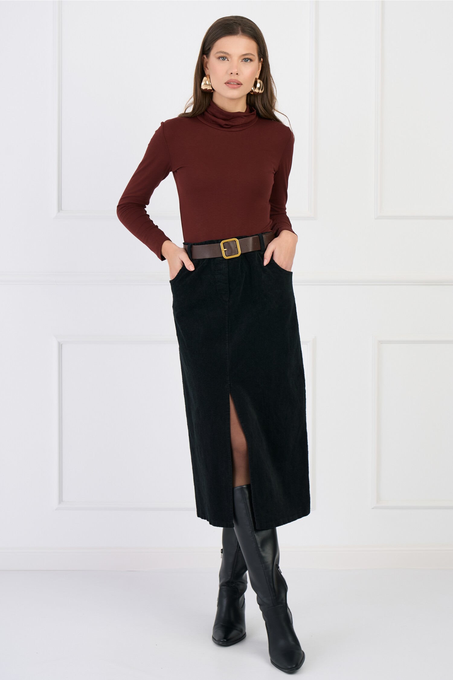 fusta-midi-din-velur-neagra-cu-buzunare-si-curea-in-talie-1330280-1083329-4