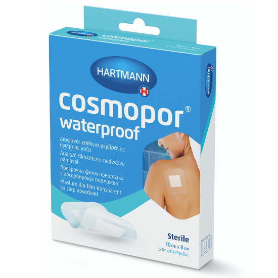hartmann-cosmopor-waterproof-plasturi-10x8cm-x-5-buc