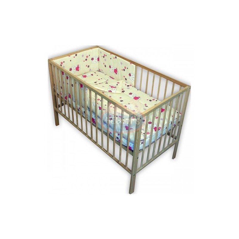 hubners-lenjerie-patut-kitty-floricele-4-piese-crem-lenhkf4c-33494-4