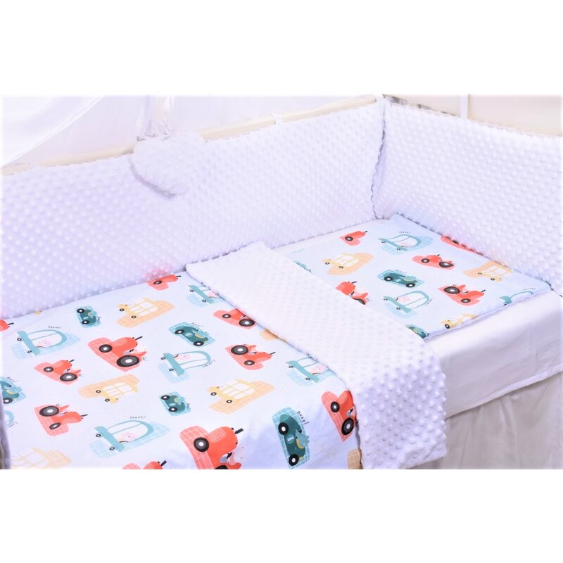 lenjerie-3-piese-patut-120x60-cm-model-masinute-si-plus-alb-2085599-4