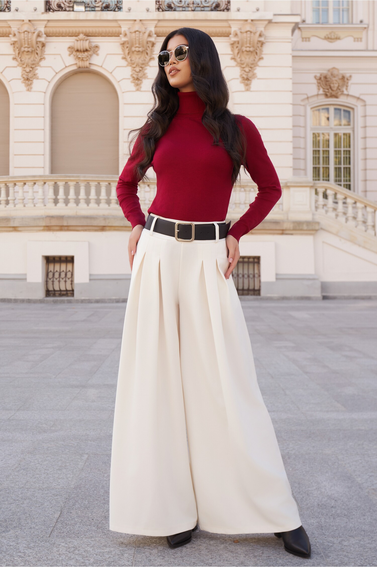 pantaloni-carla-albi-cu-pliuri-si-curea-in-talie-1330487-1078805-4