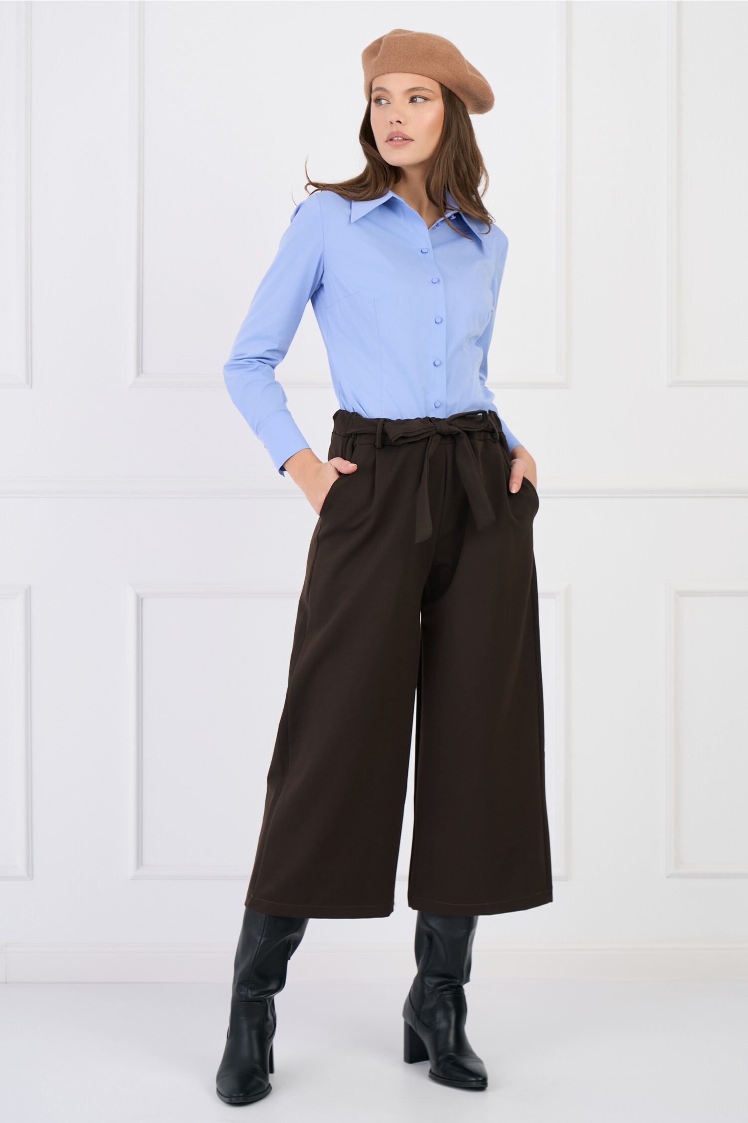 pantaloni-smart-casual-din-stofa-maro-evazati-cu-buzunare-si-cordon-1330436-1083533-4