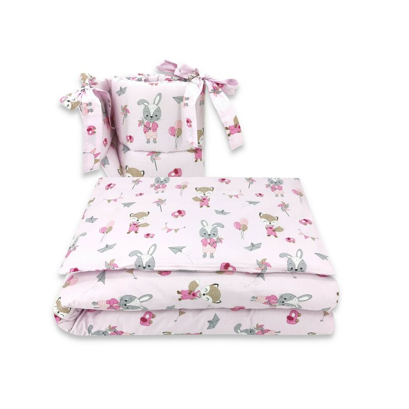 qmini-lenjerie-patut-3-piese-cu-protectie-laterala-din-bumbac-pentru-patut-140x70-cm-fox-and-rabbit-pink-2186996-4