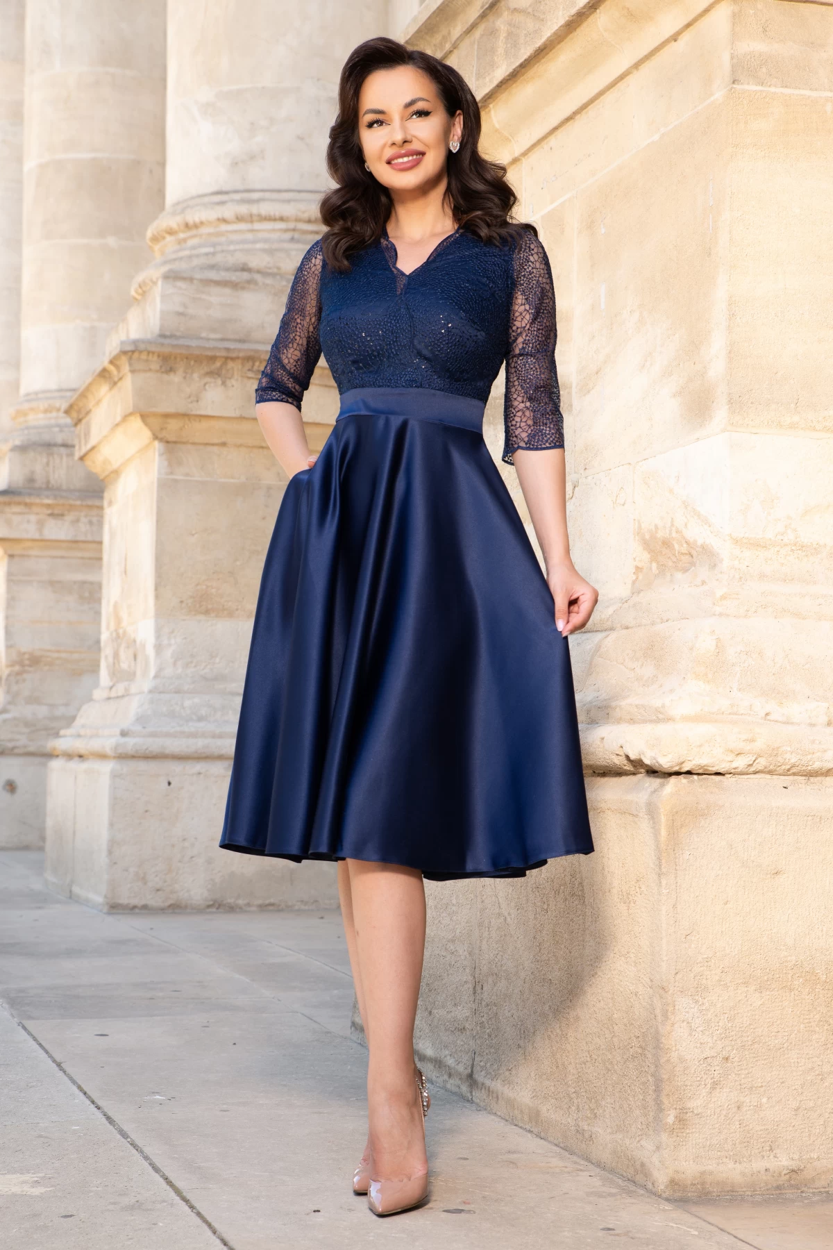 rochie-de-ocazie-bleumarin-midi-in-clos-din-tafta-subtire_84753