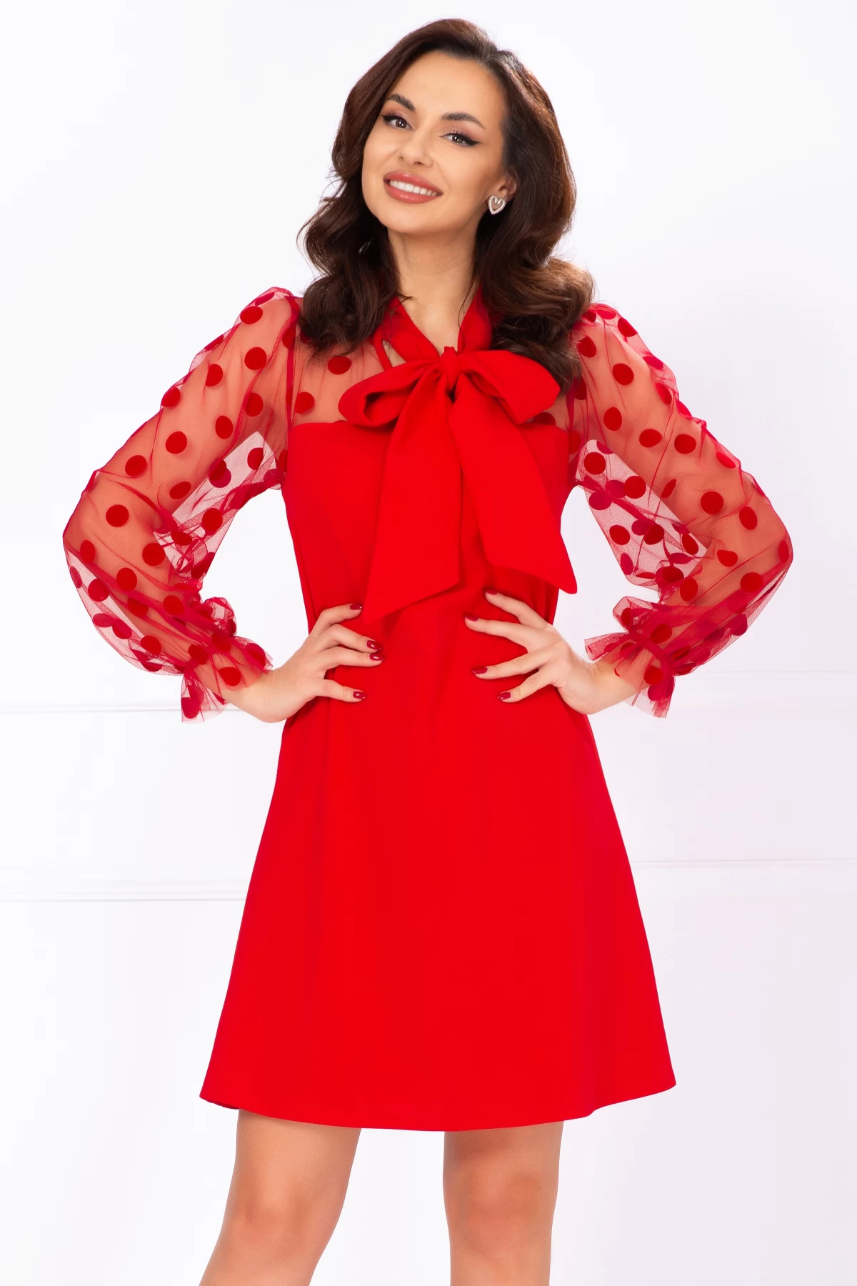 rochie-de-ocazie-rosie-lejera-cu-maneci-din-tulle_82382