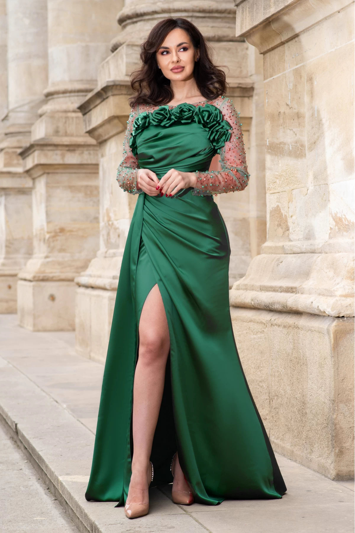 rochie-de-seara-din-tafta-calliope-verde-cu-flori-de-bujor-3d_84242