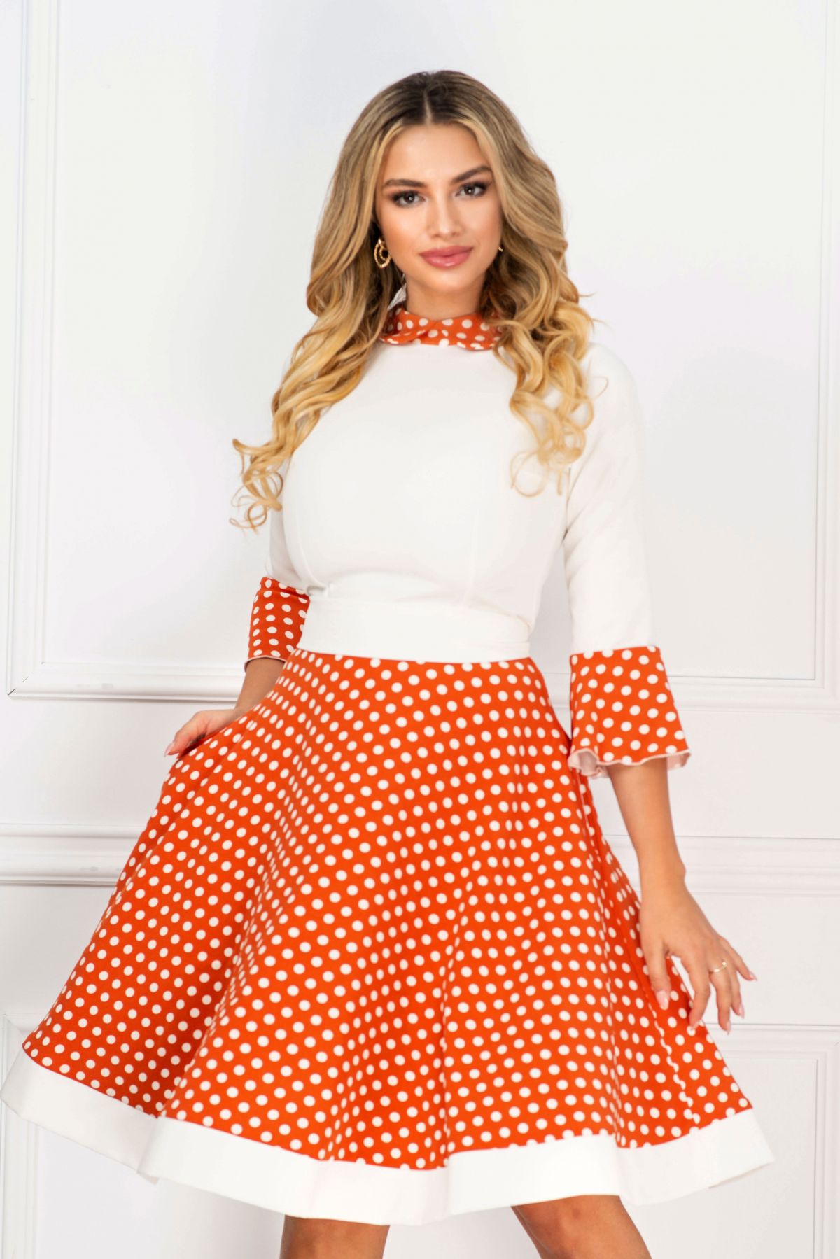 rochie-de-zi-caramizie-cu-buline-60323