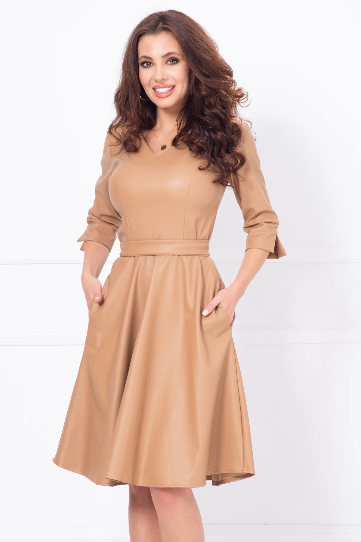 rochie-de-zi-din-piele-ecologica-camel_86570