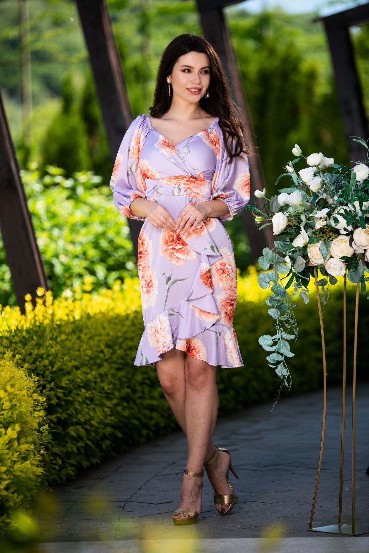rochie-de-zi-satinata-lila-cu-imprimeu-floral_67361