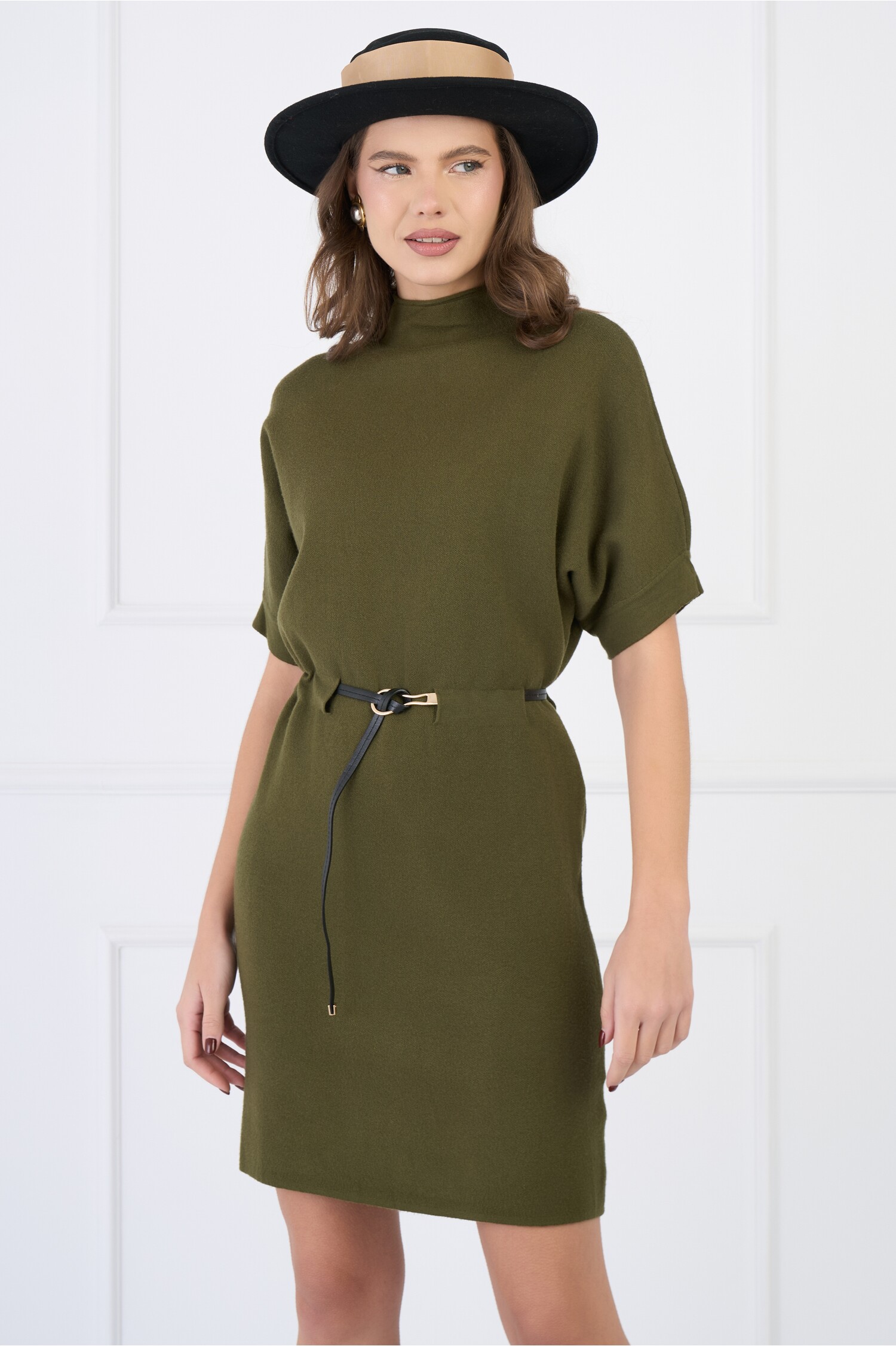 rochie-din-tricot-kaki-cu-maneci-fluture-si-curea-in-talie-1331804-1080074-4