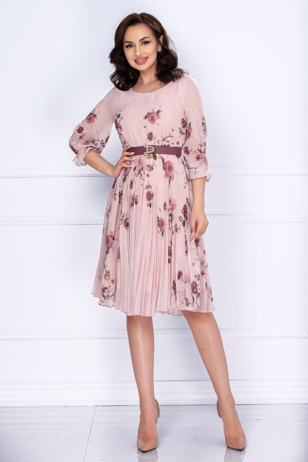 rochie-din-voal-plisat-nicole-rose_76673