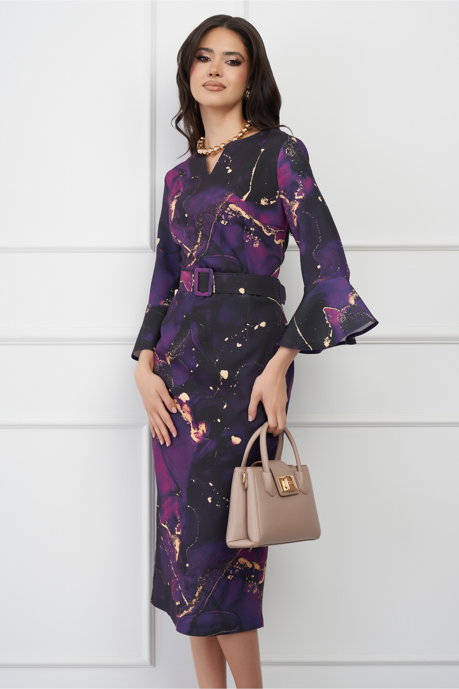 rochie-dy-fashion-mov-cu-imprimeuri-galbene-si-curea-in-talie-1325132-1073102-4
