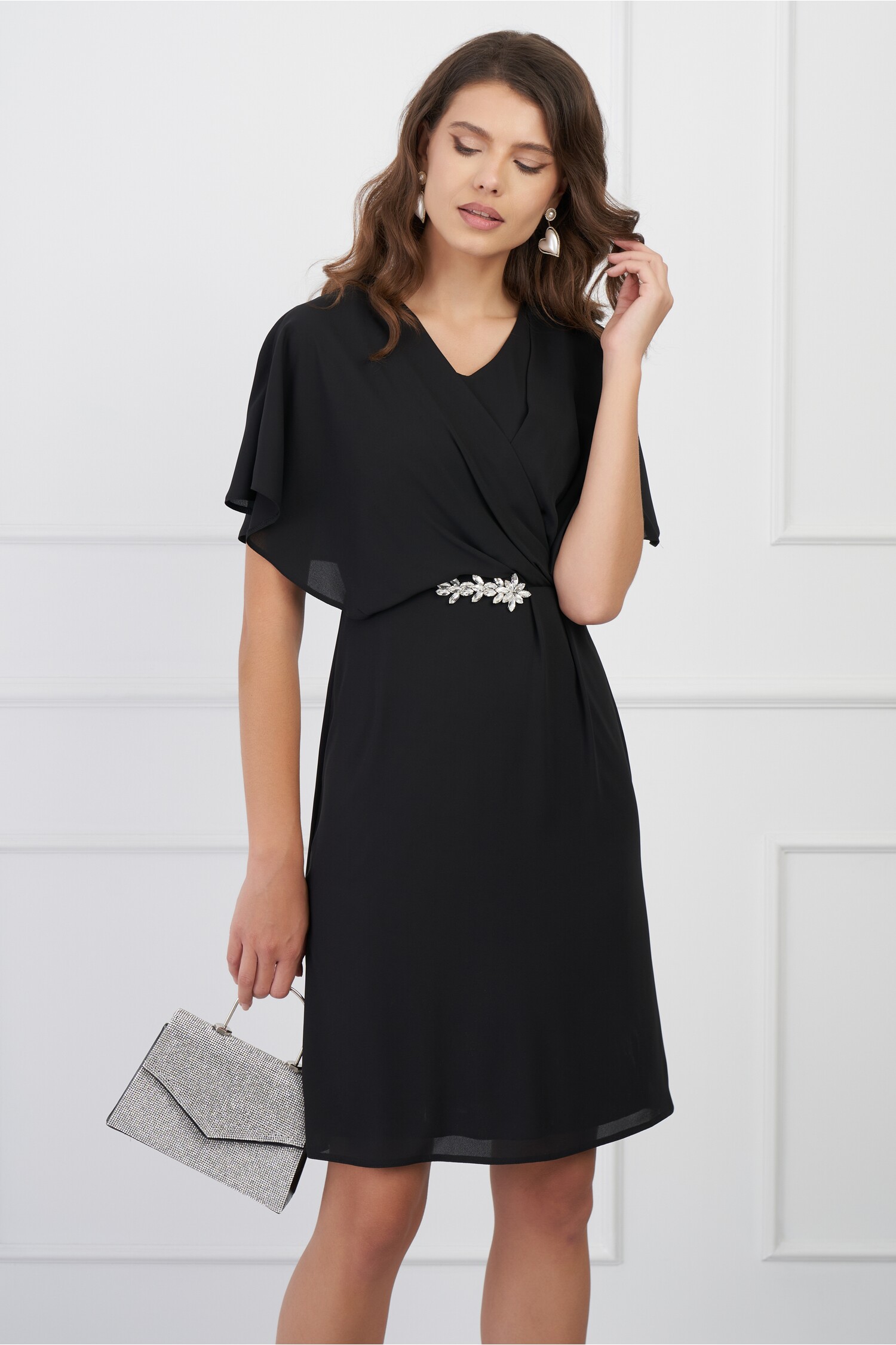 rochie-dy-fashion-neagra-din-voal-cu-accesoriu-in-talie-1324928-1072415-4