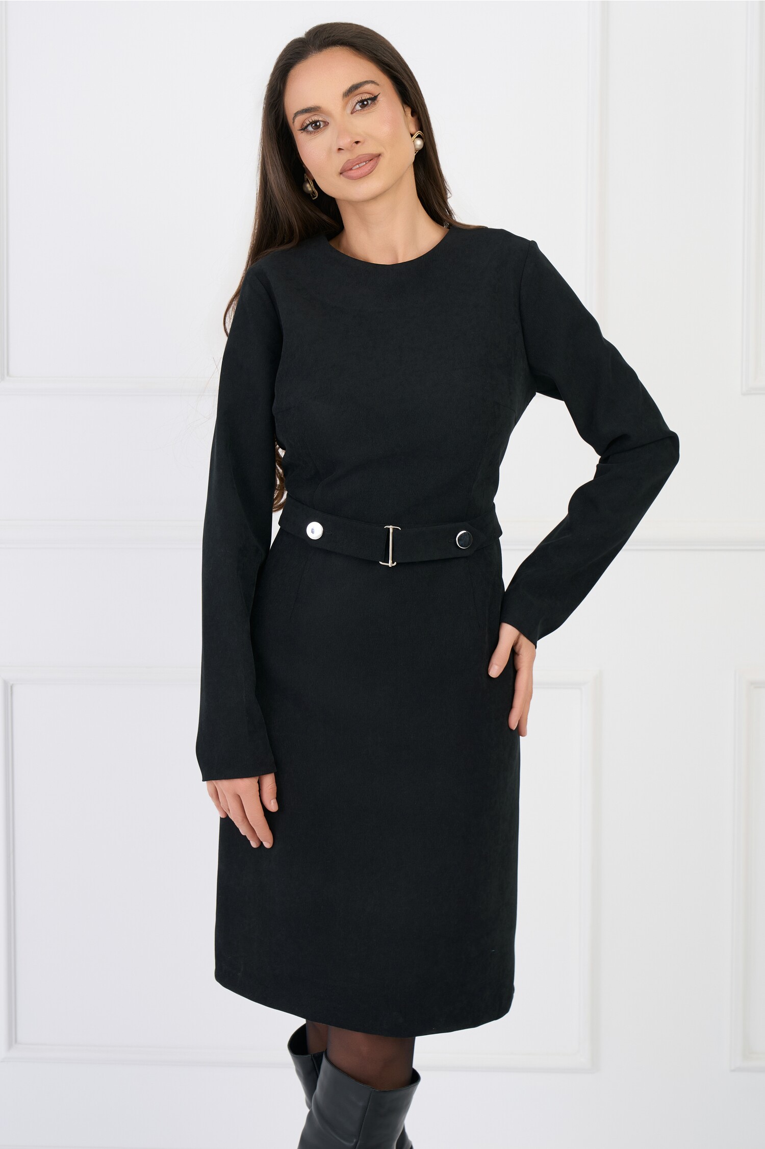 rochie-dy-fashion-office-din-velur-neagra-cu-nasturi-in-talie-1339274-1085135-4