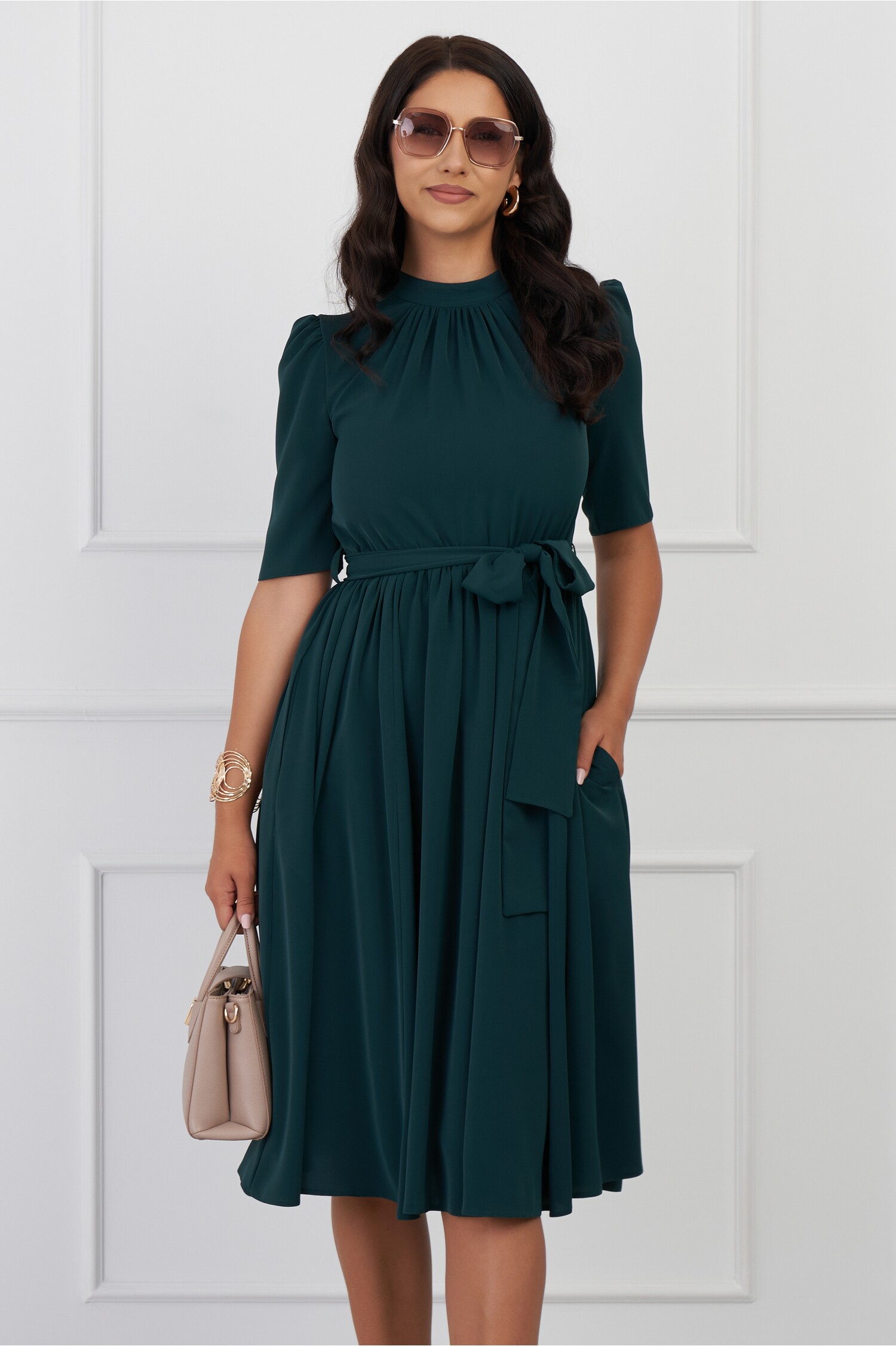 rochie-dy-fashion-verde-cu-pliuri-la-bust-si-cordon-in-talie-1322270-1069292-4