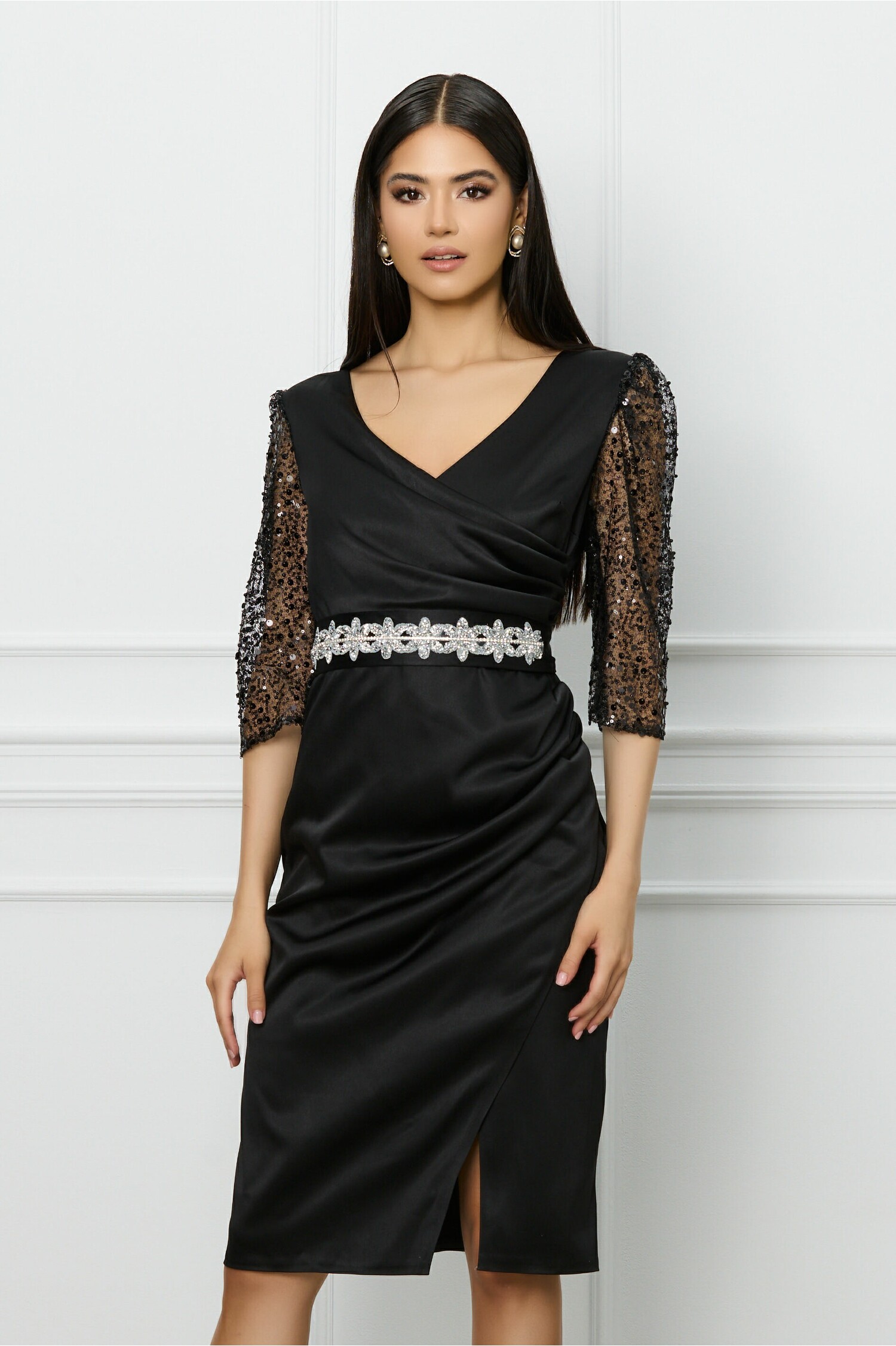 rochie-ella-collection-atena-neagra-cu-maneci-din-dantela-si-cordon-in-talie-1308512-1060202-4