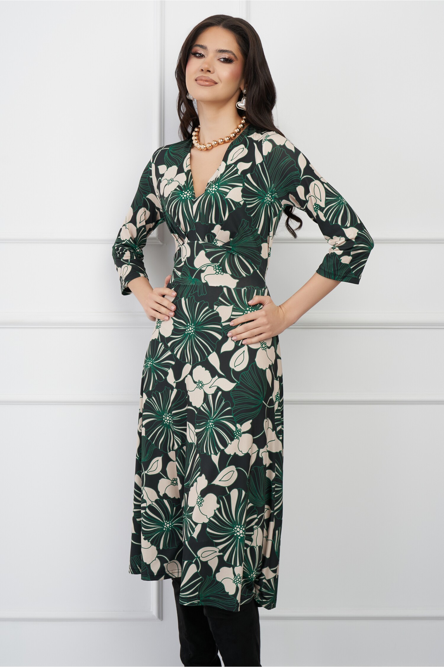 rochie-gabriela-neagra-cu-imprimeuri-florale-verzi-si-cordon-in-talie-1325705-1074218-4