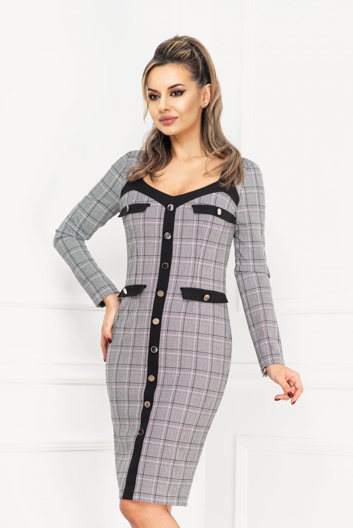 rochie-gri-cu-carouri-51449