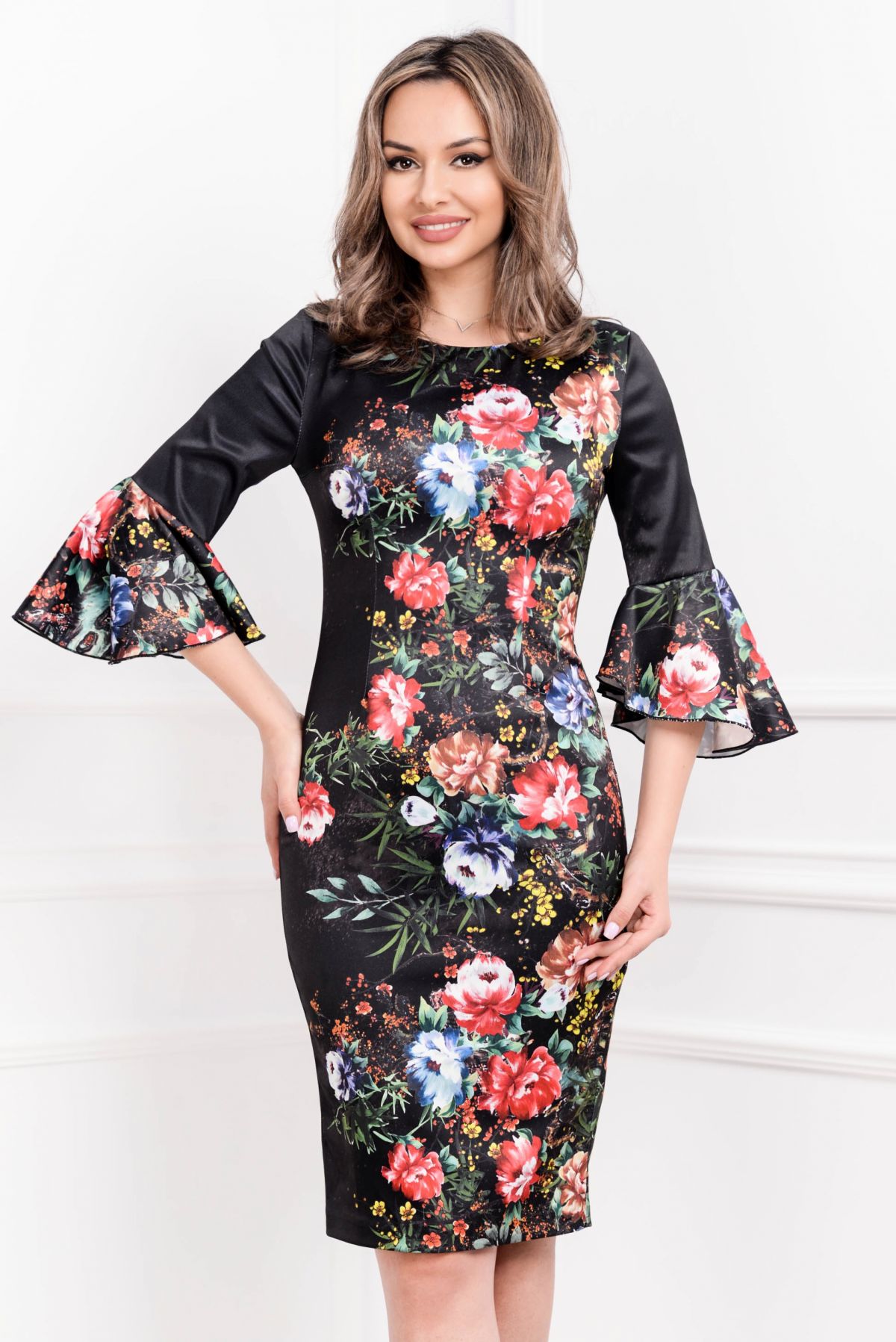 rochie-mbg-din-tafta-neagra-cu-maneci-clopot-45201