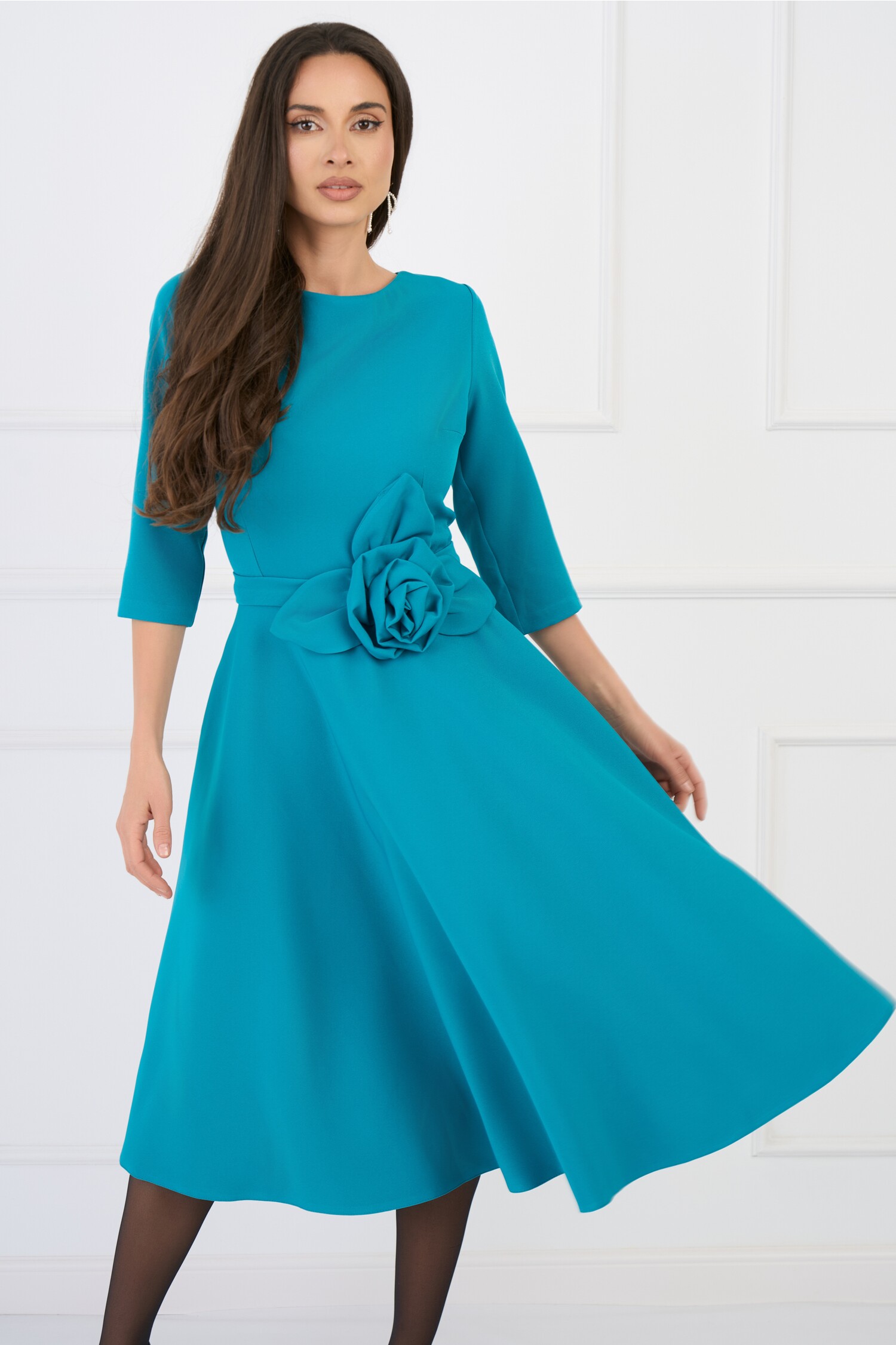 rochie-mbg-office-din-stofa-turcoaz-cu-floare-in-talie-1338299-1085768-4