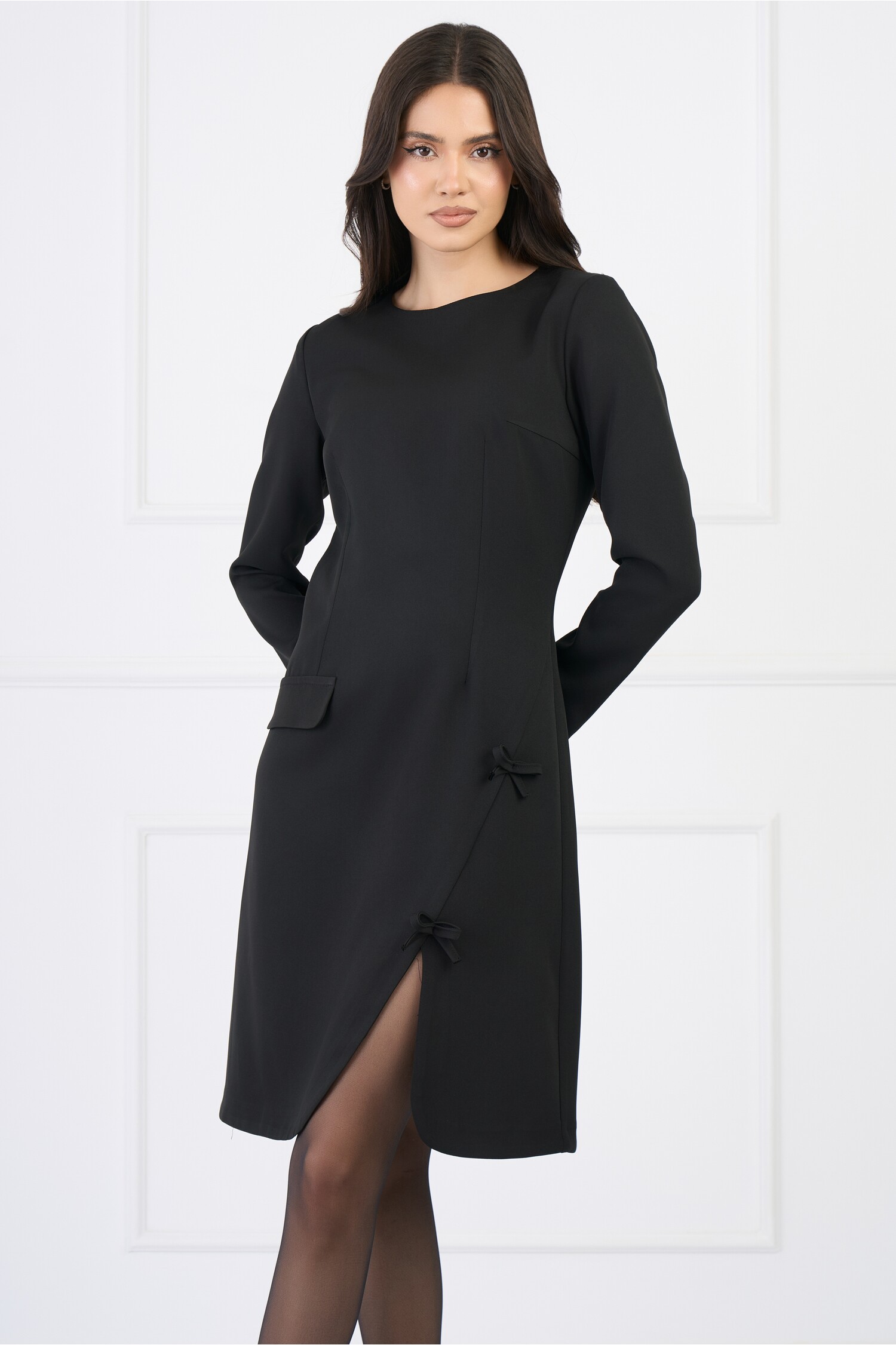 rochie-moze-office-din-stofa-neagra-cu-funde-si-crepeu-pe-fusta-1336010-1083845-4