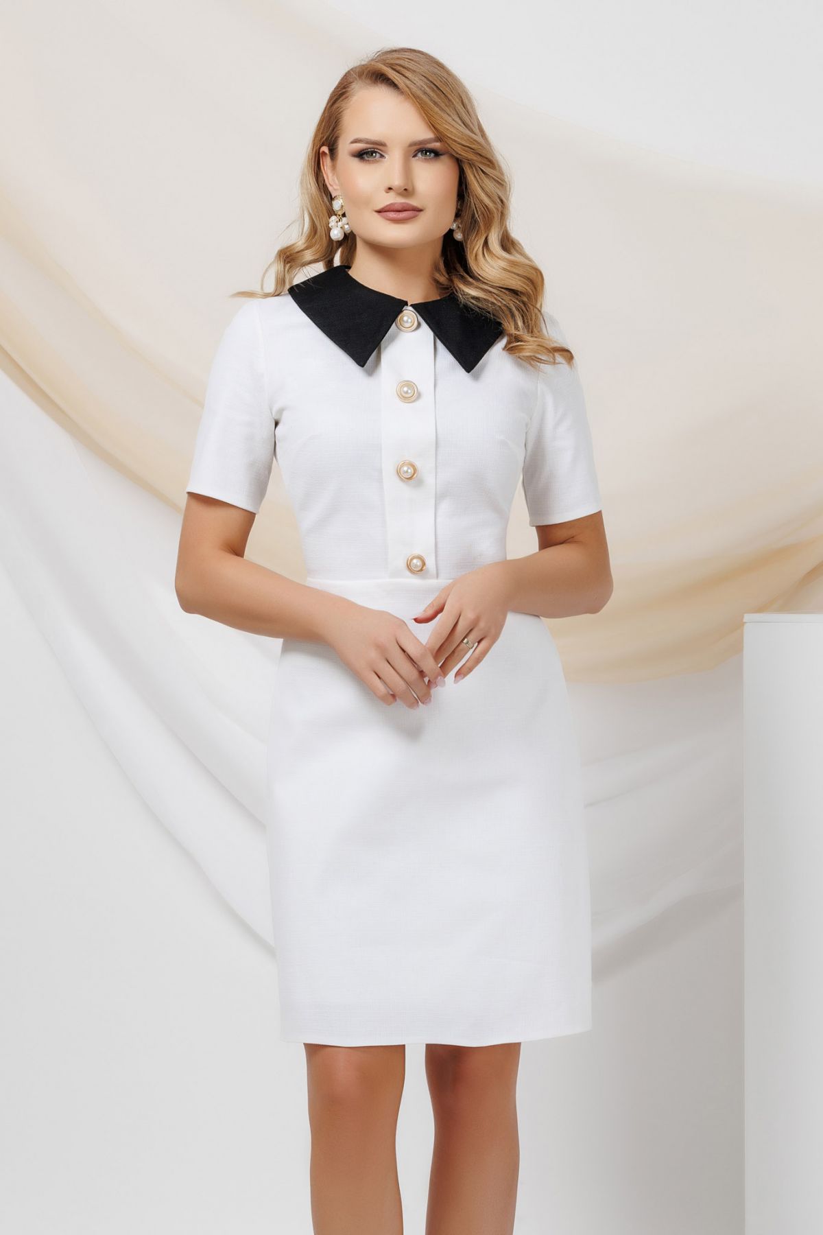 rochie-office-pretty-girl-usor-evazata-din-tesatura-texturata-din-bumbac_73313