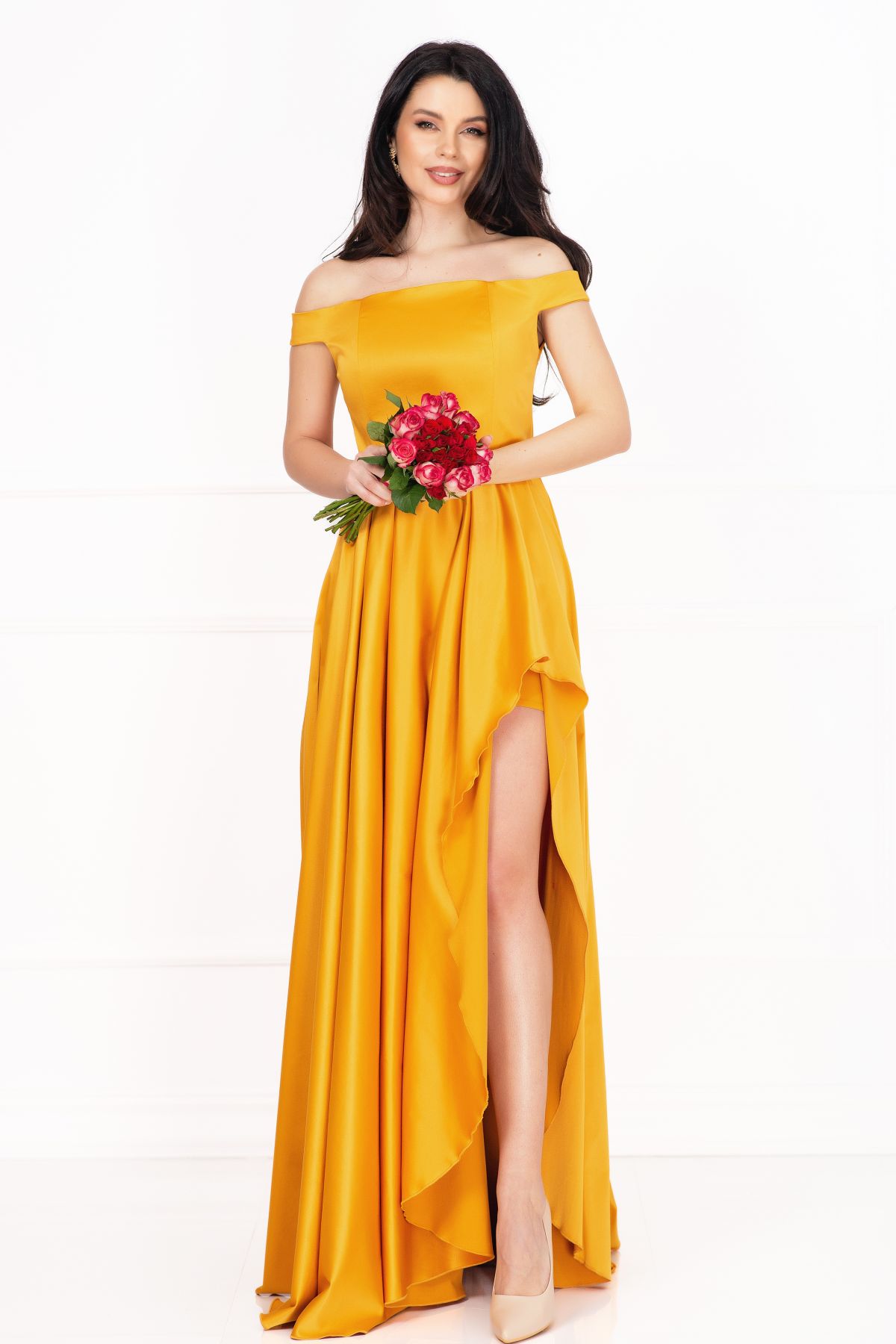 rochie-pretty-girl-eleganta-mustar-din-tafta-lasata-pe-umeri_74554