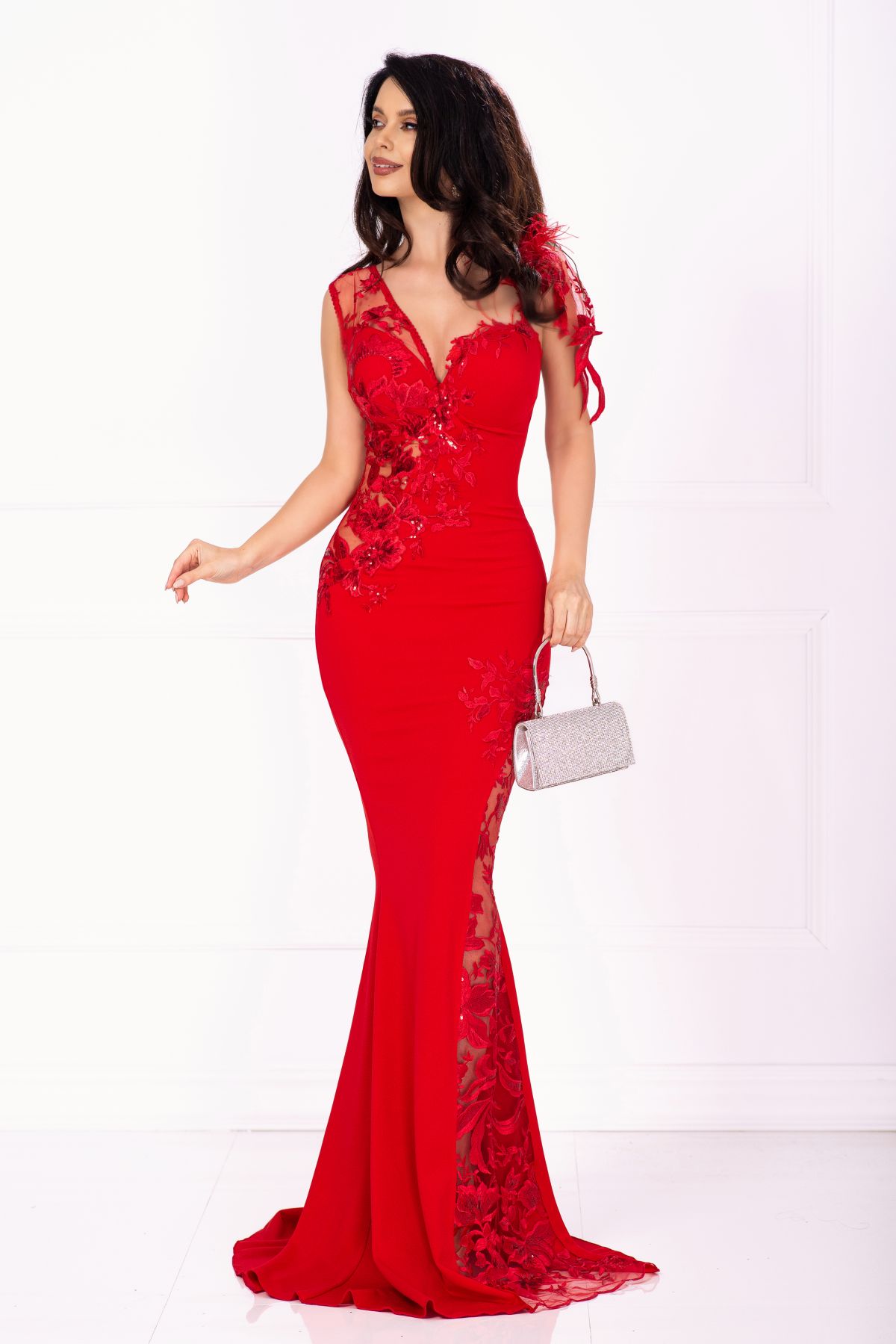 rochie-rosie-de-lux-sirena-esther-de-seara-cu-flori-brodate-cu-paiete-si-fulgi_75685