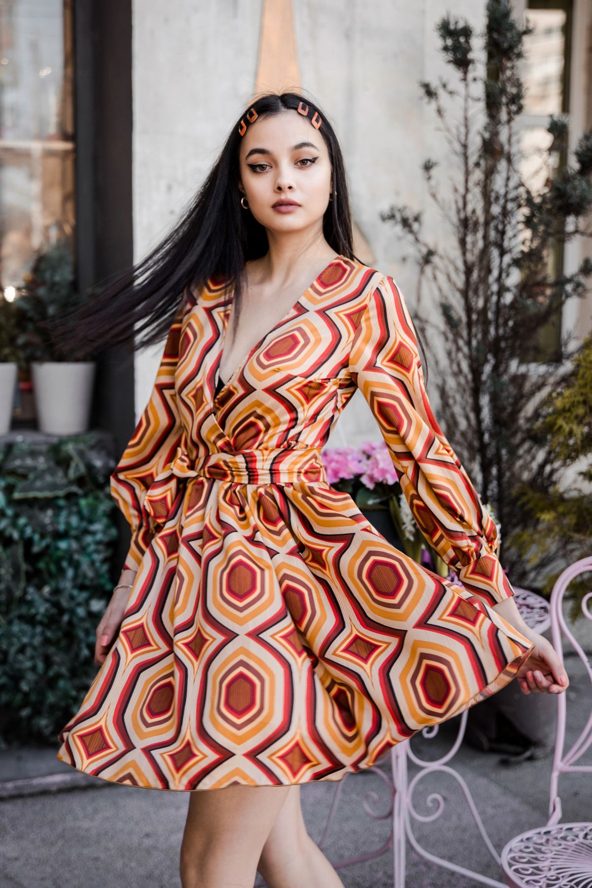rochie-scurta-cu-imprimeu-atmosphere-43779