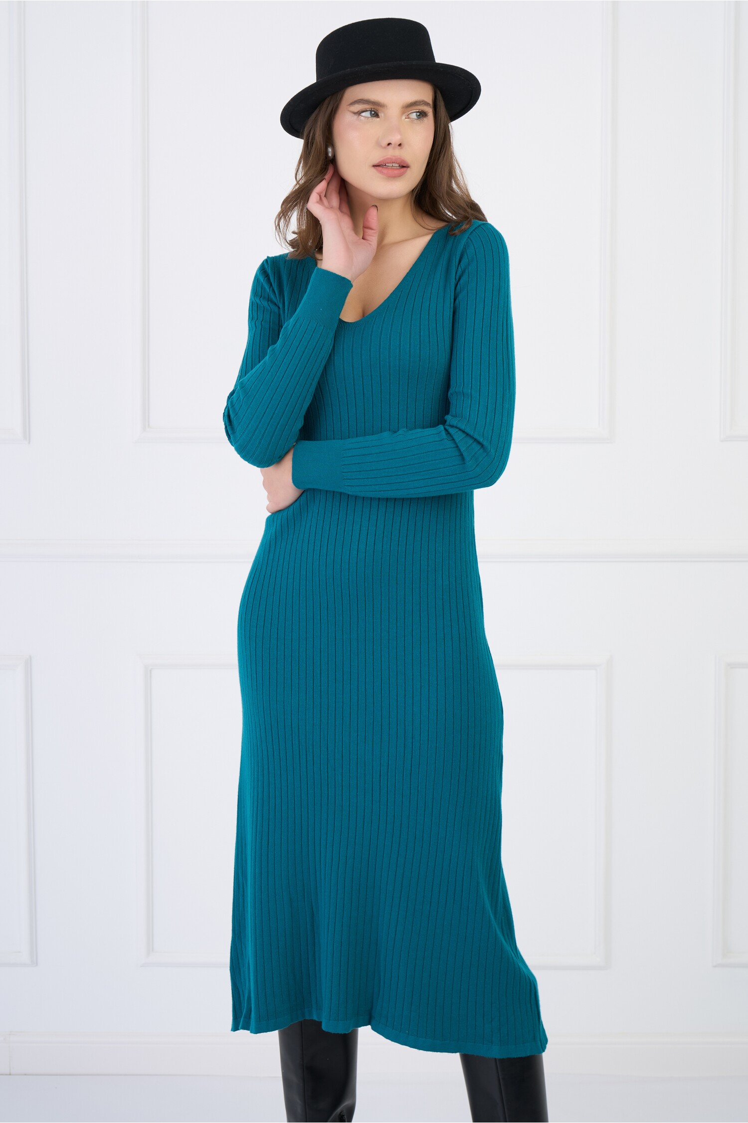 rochie-turcoaz-din-tricot-reiat-evazata-1330907-1080059-4