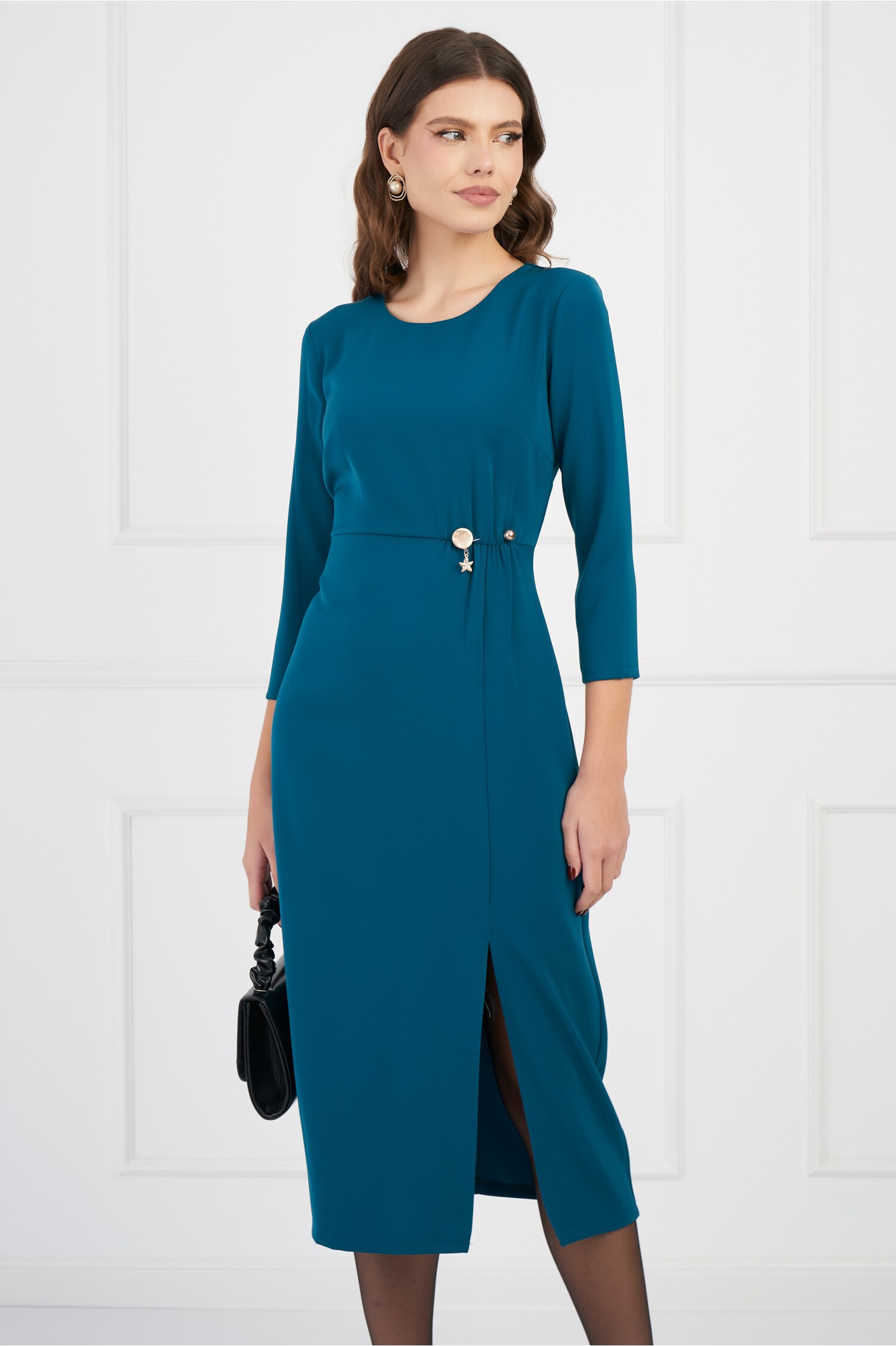 rochie-verde-cu-accesoriu-talie-1328546-1076195-4