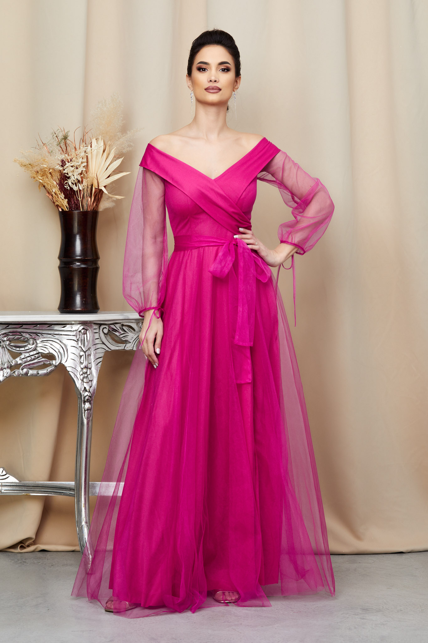 rochie_lunga_de_ocazie_fucsia_din_tull_2_