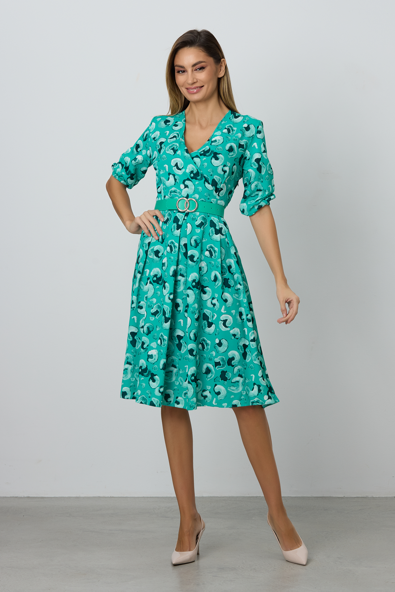 rochie_midi_casual_eleganta_cu_imprimeu_verde_3_