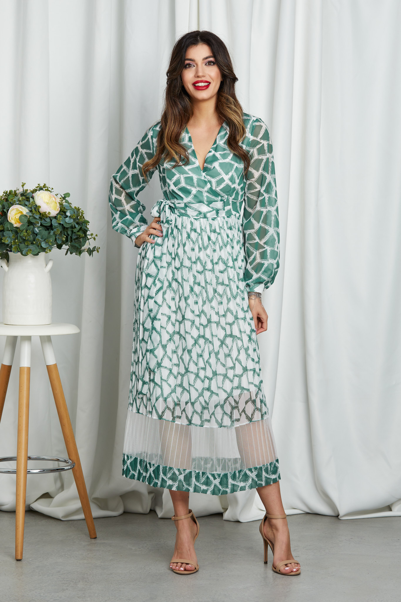 rochie_midi_eleganta_din_voal_cu_imprimeu_verde_3__7