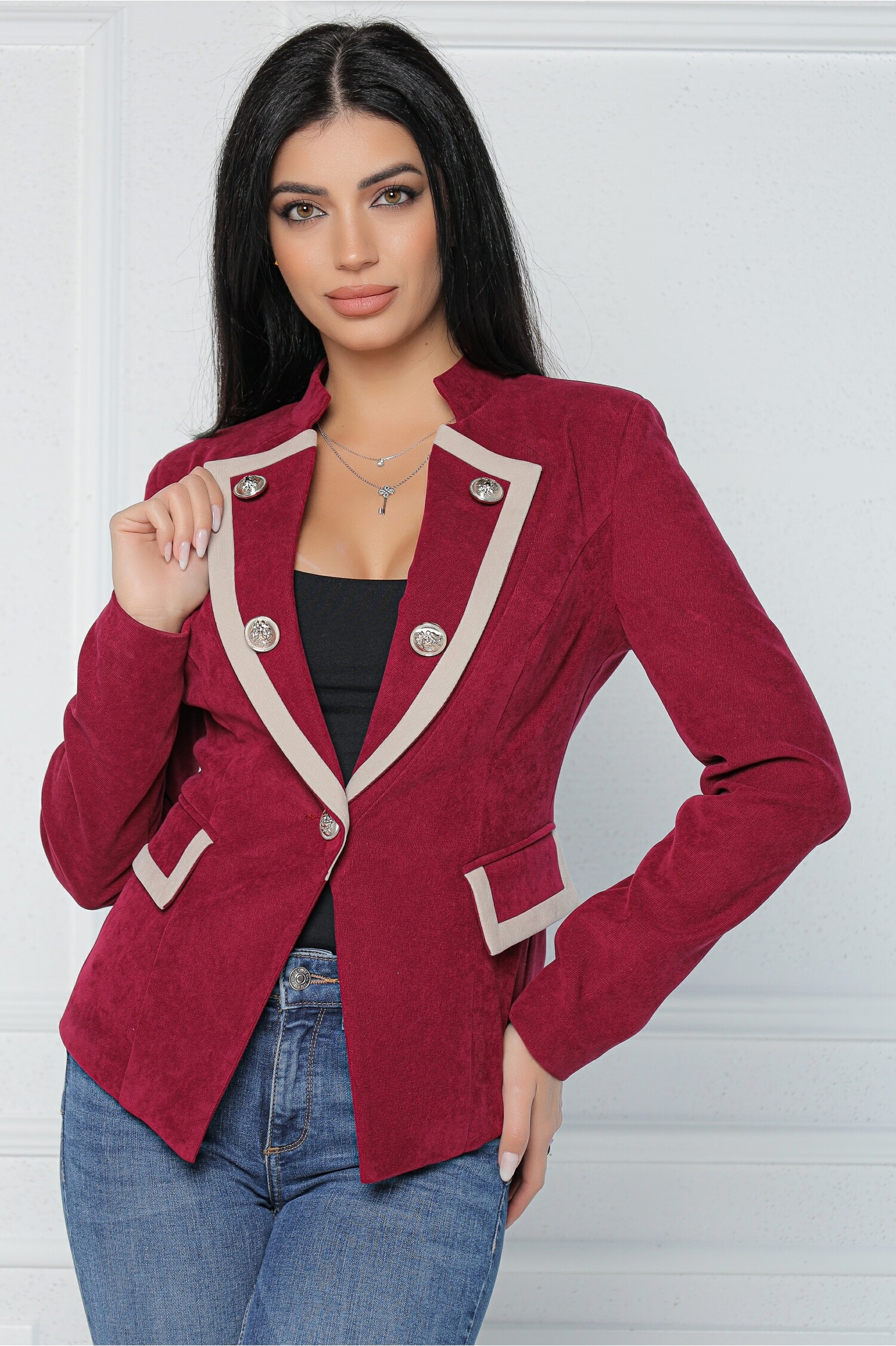 sacou-mbg-office-din-velur-magenta-cu-benzi-bej-1338398-1084586-4